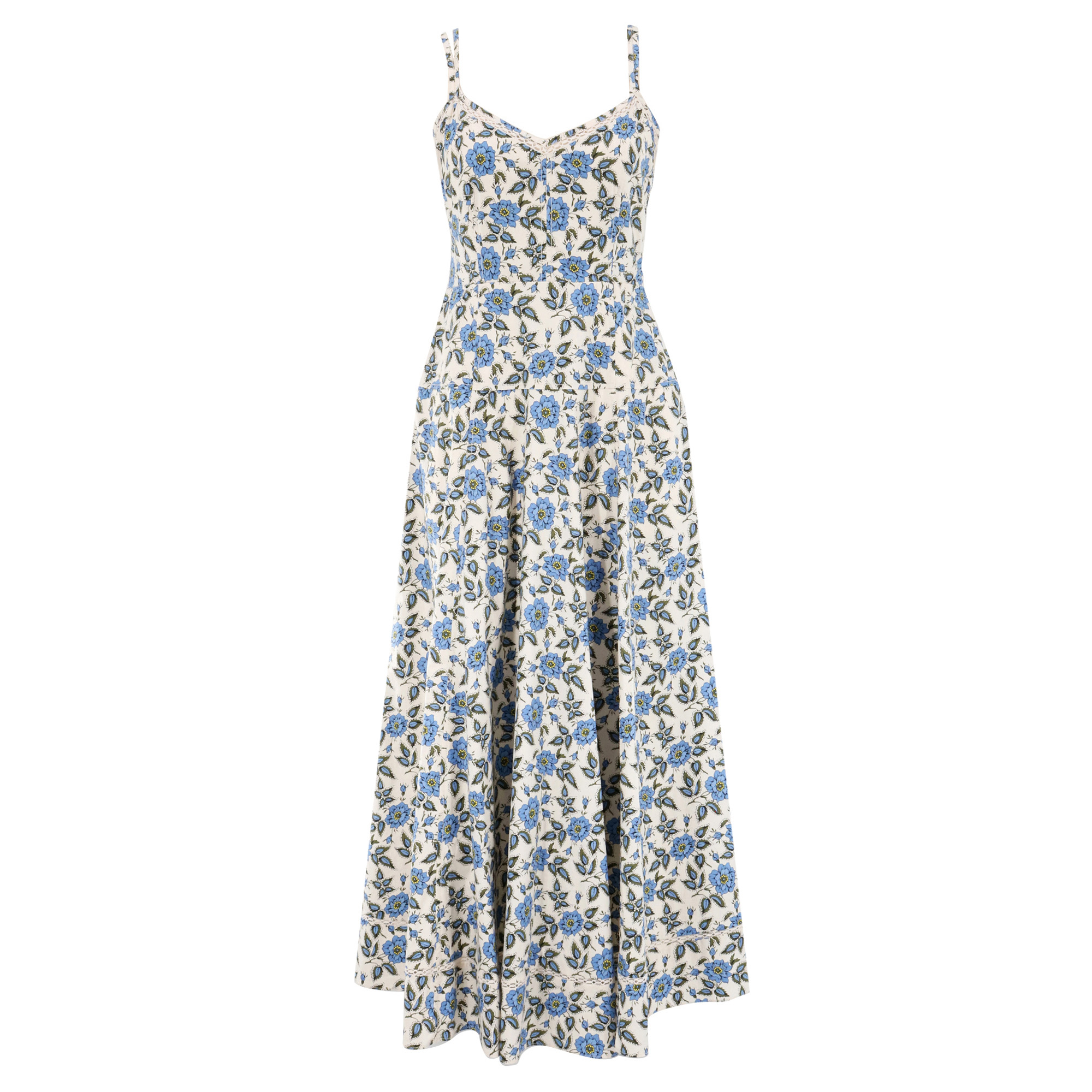 Adair Printed Double Strap Midi Dress
