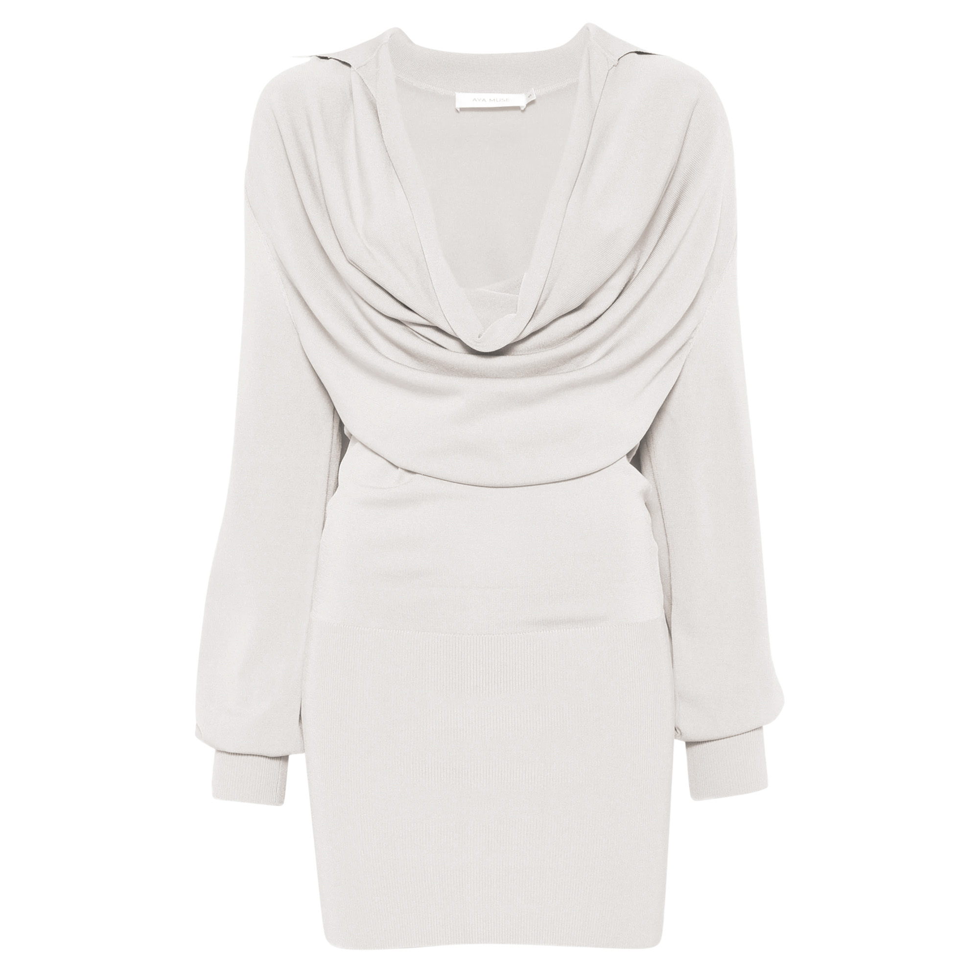 Vida Long Sleeve Cowl Neck Mini Dress