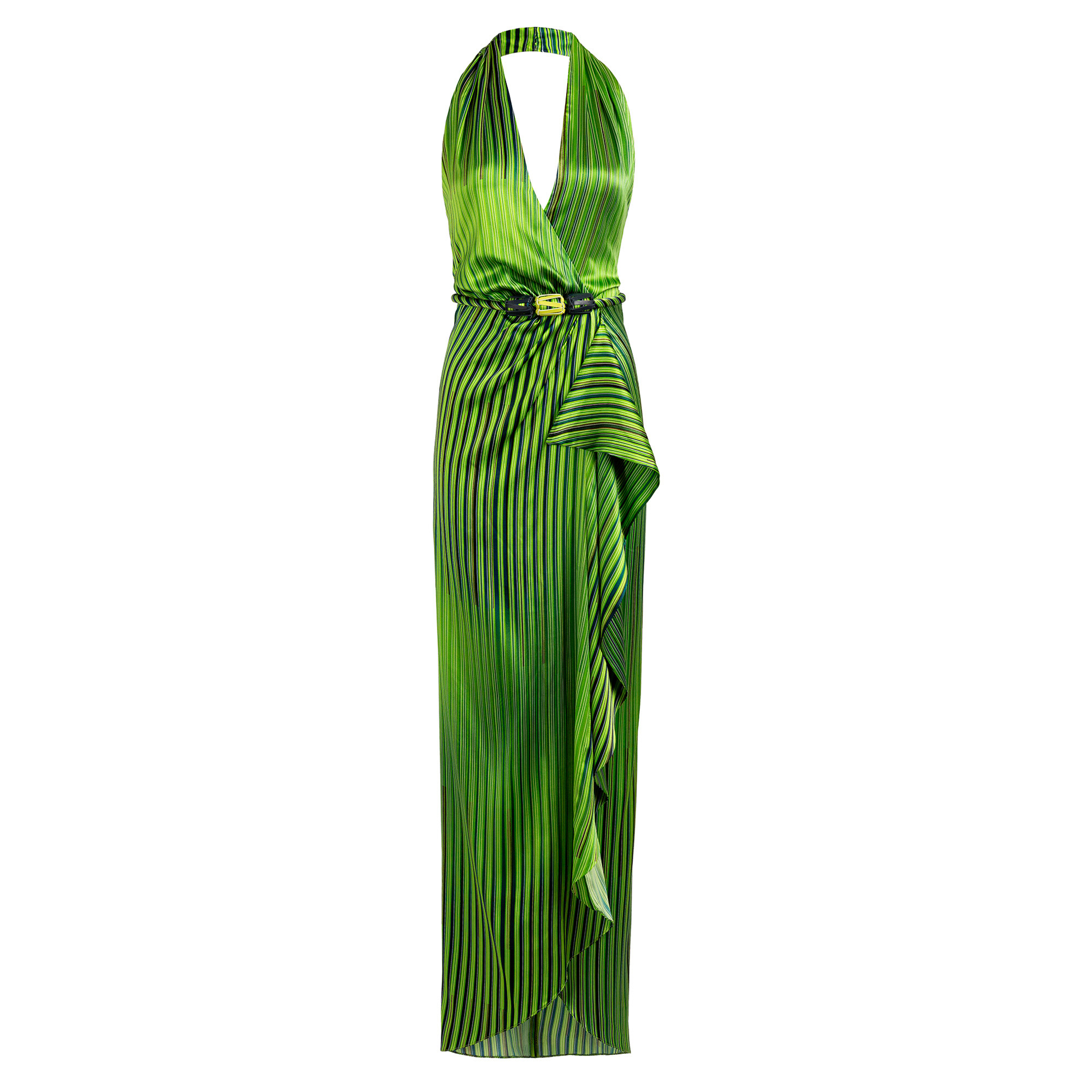Gypsy Halterneck Belted Silk Midi Dress