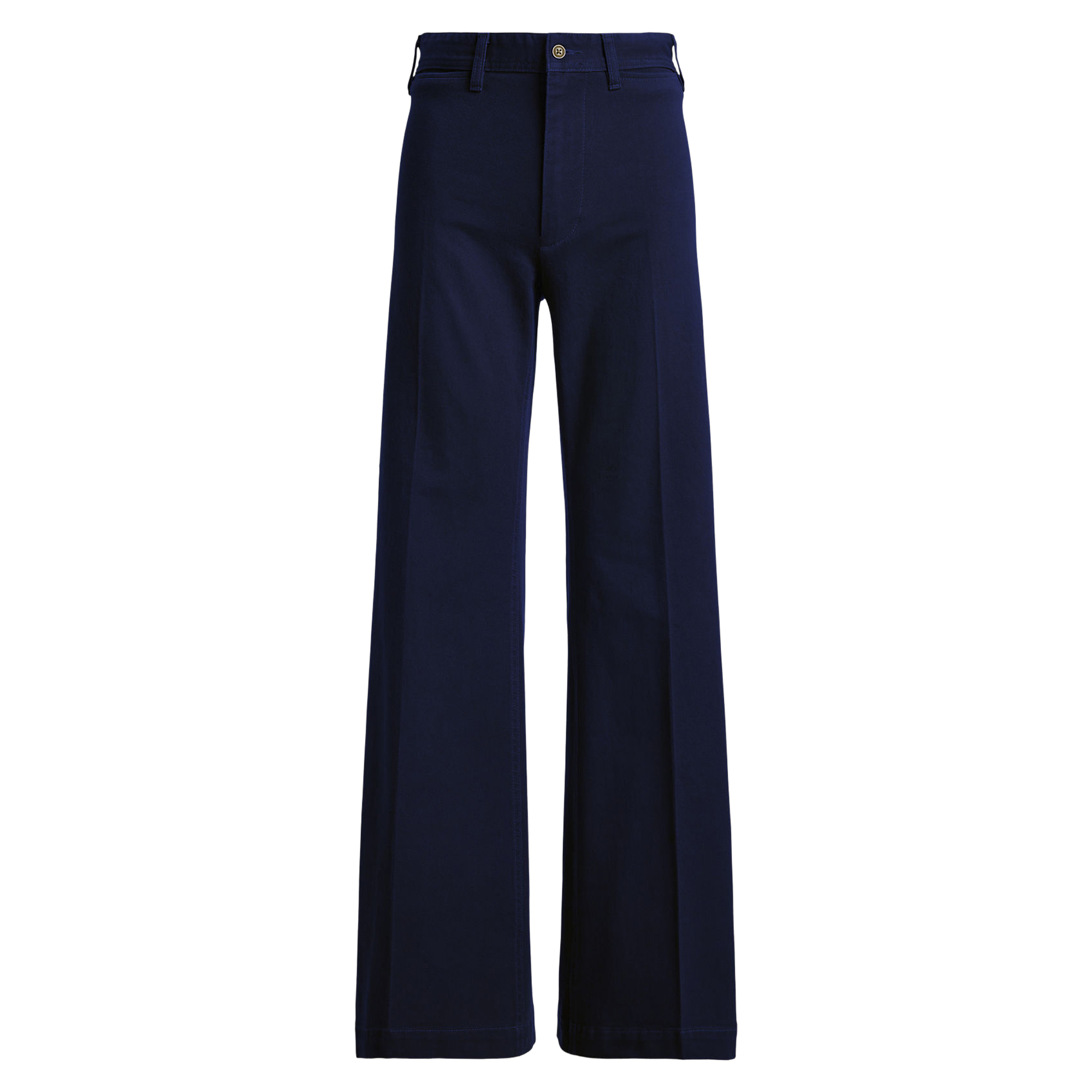 Beaton High-Waisted Cotton Twill Flare Pants