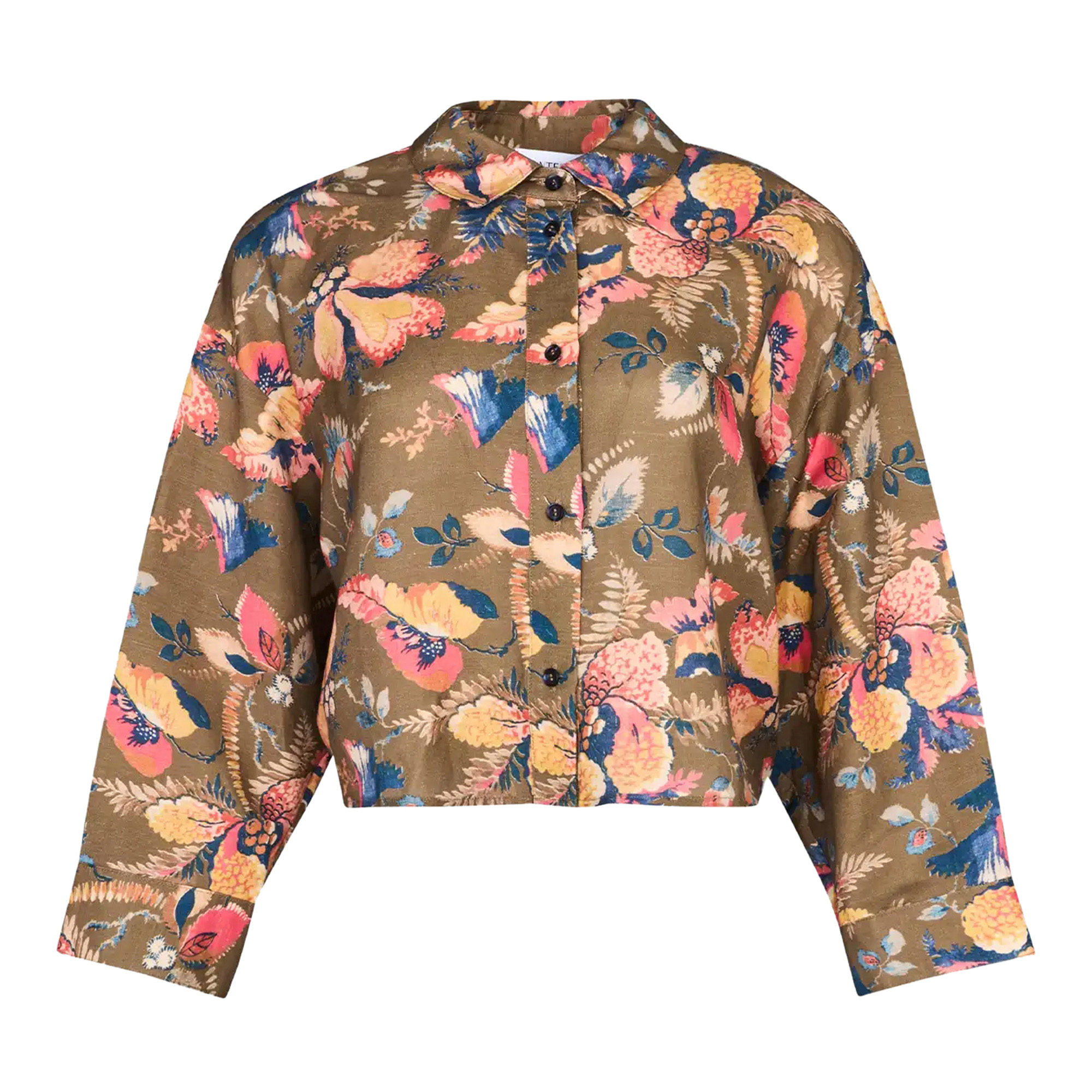 Clarke Floral Cropped Collared Shirt