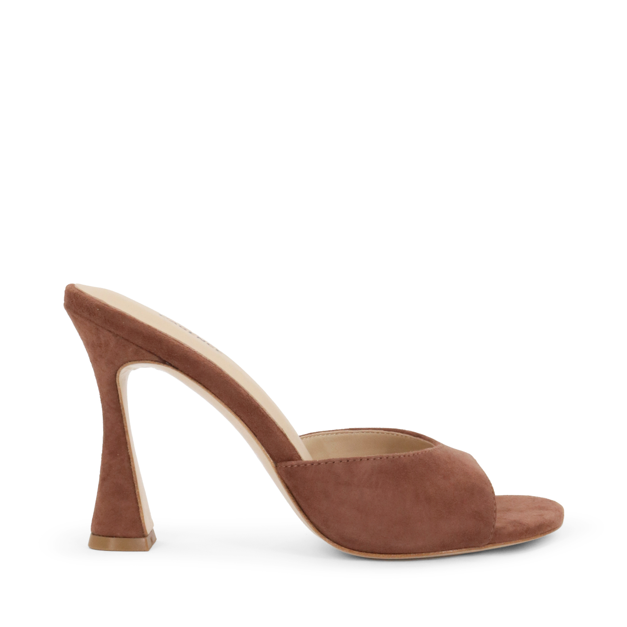 Avery 100mm Suede Slide Sandal