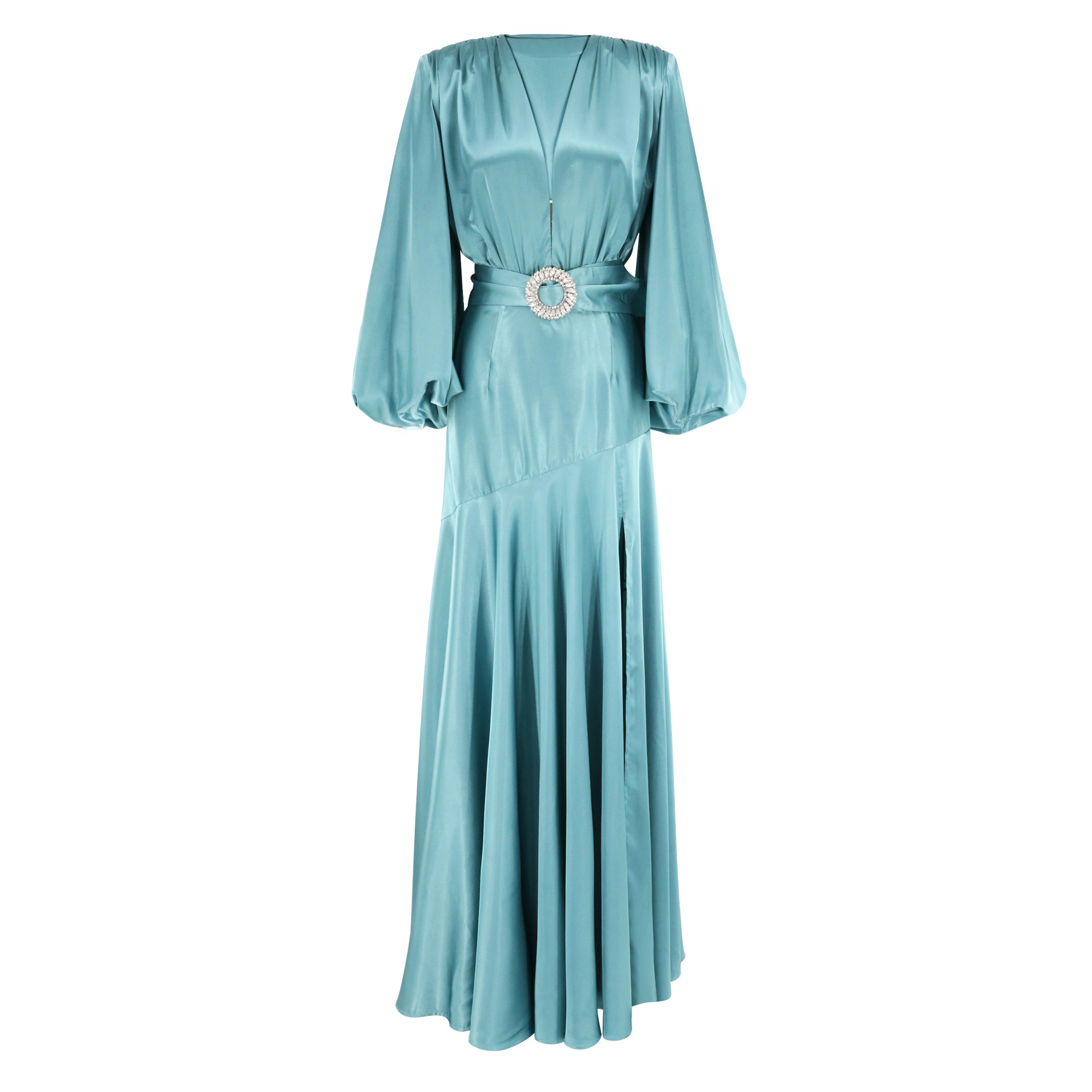 Long Sleeve V-Neck Gown