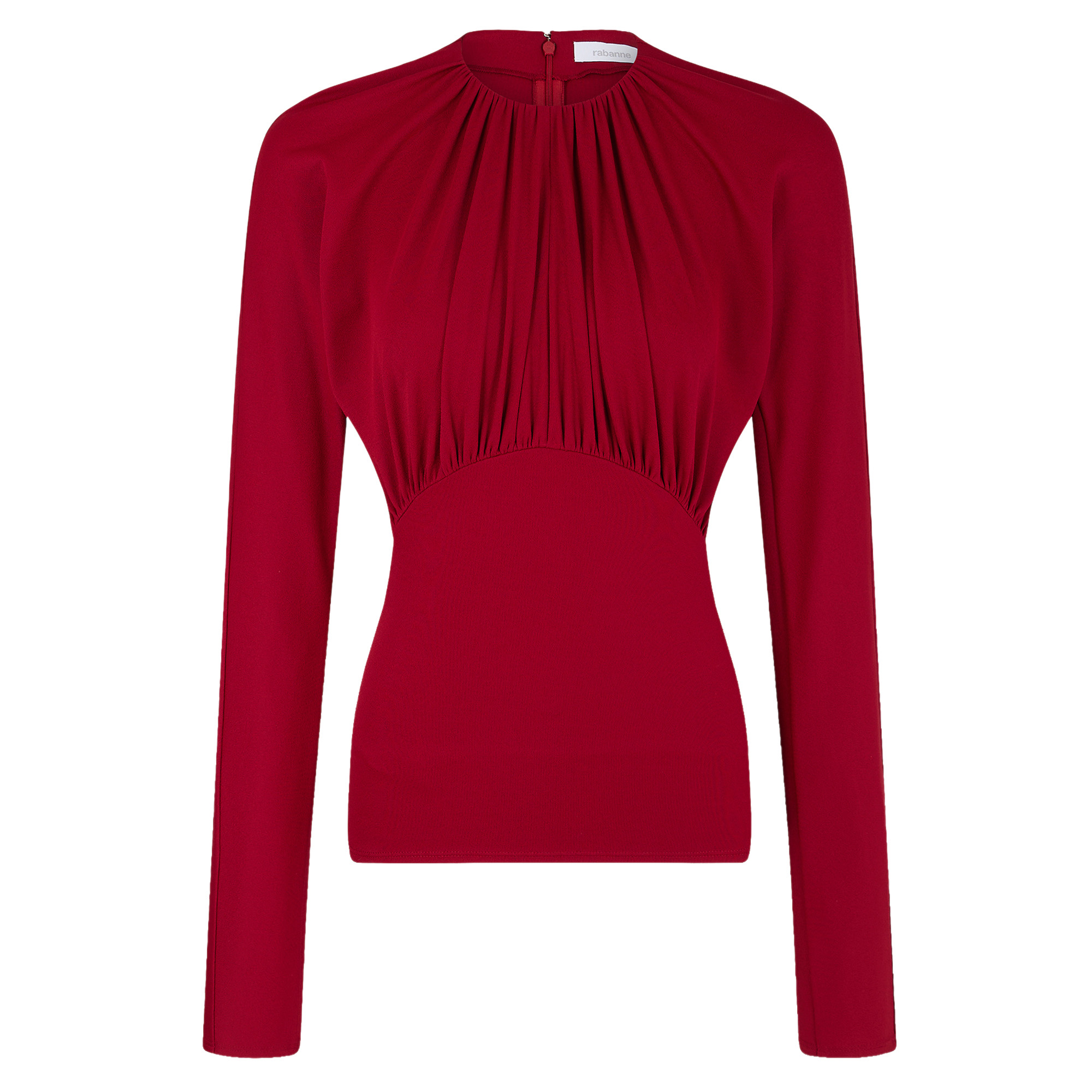 Long Sleeve Jersey Top With Ruched Details