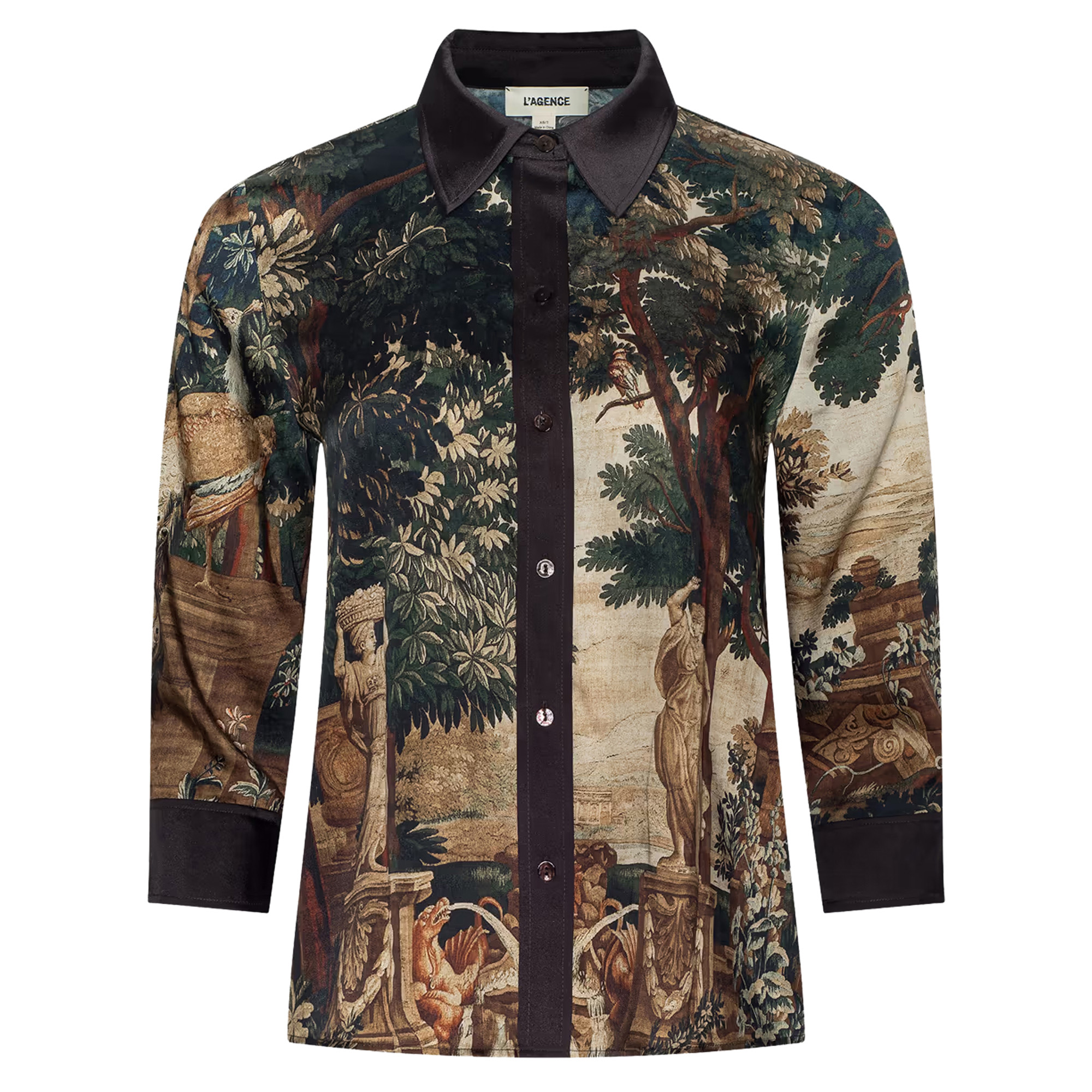 Eulalie Print Placement Blouse