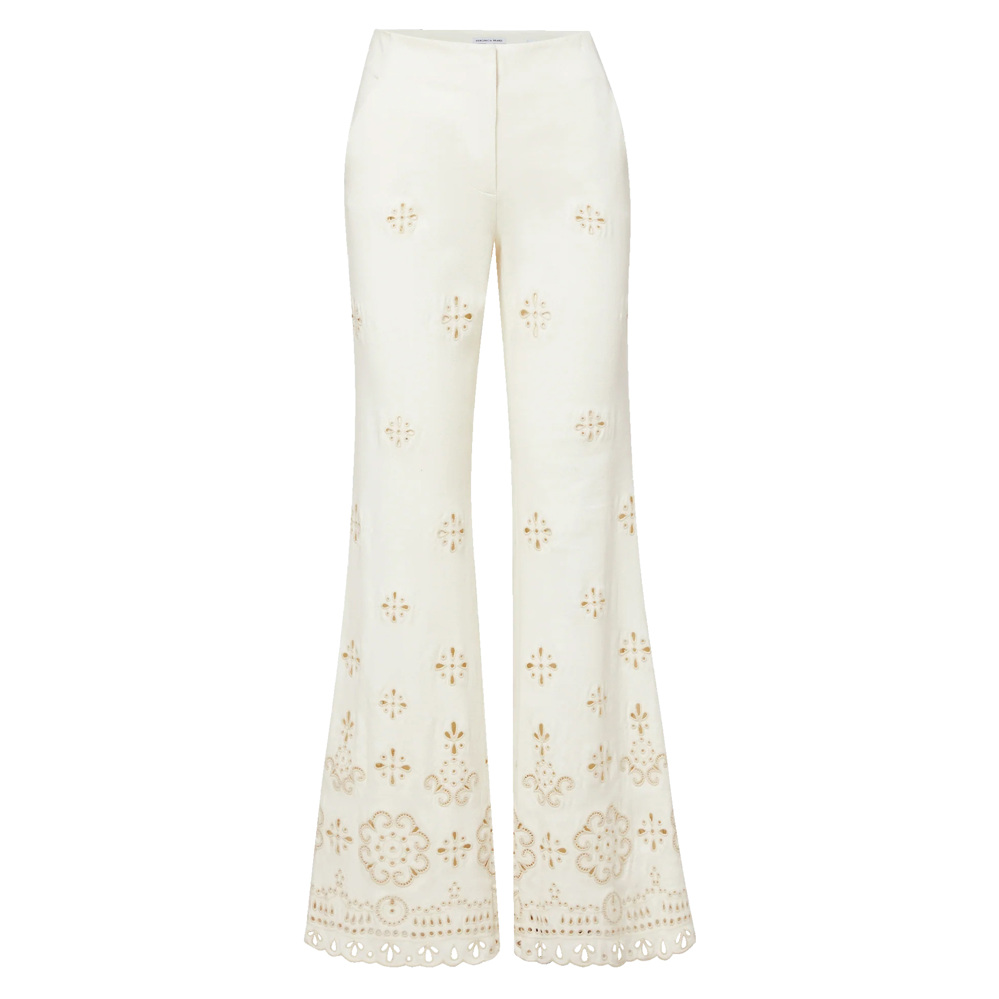 Komi High-Rise Eyelet Flare Pant