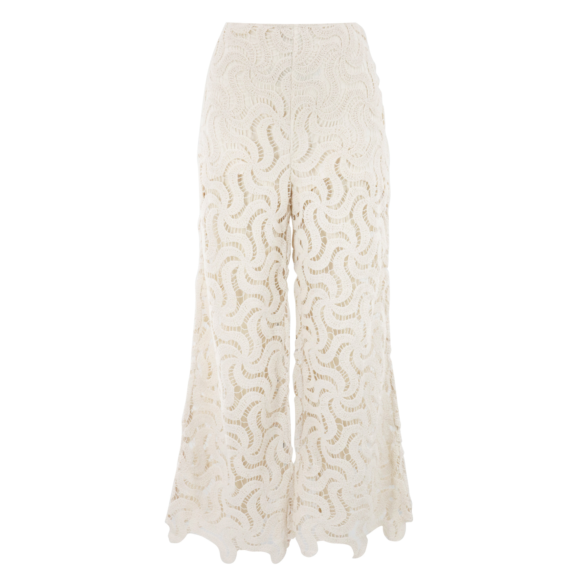 Bardan Wide-Leg Crochet Lace Pant