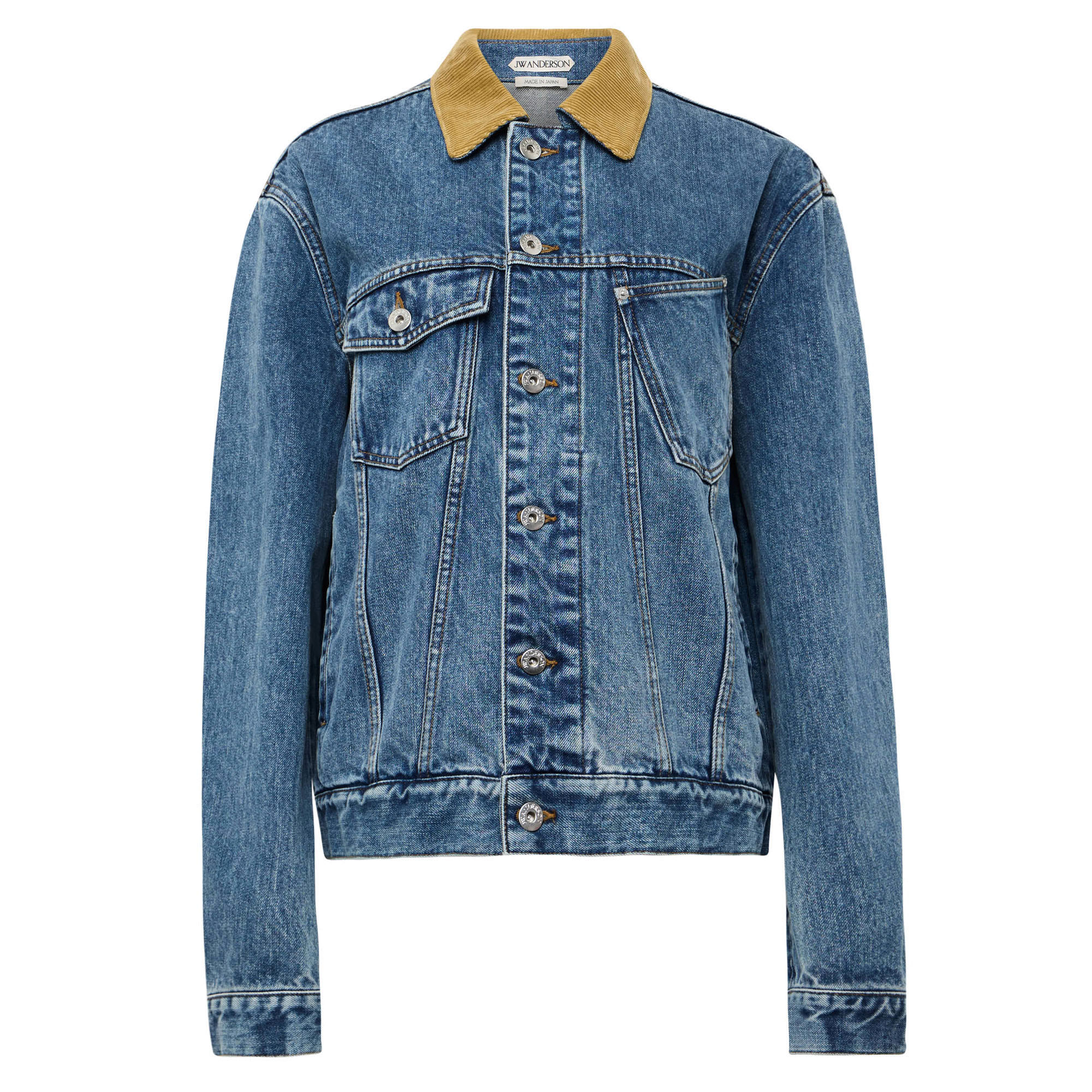 Corduroy Collar Denim Jacket
