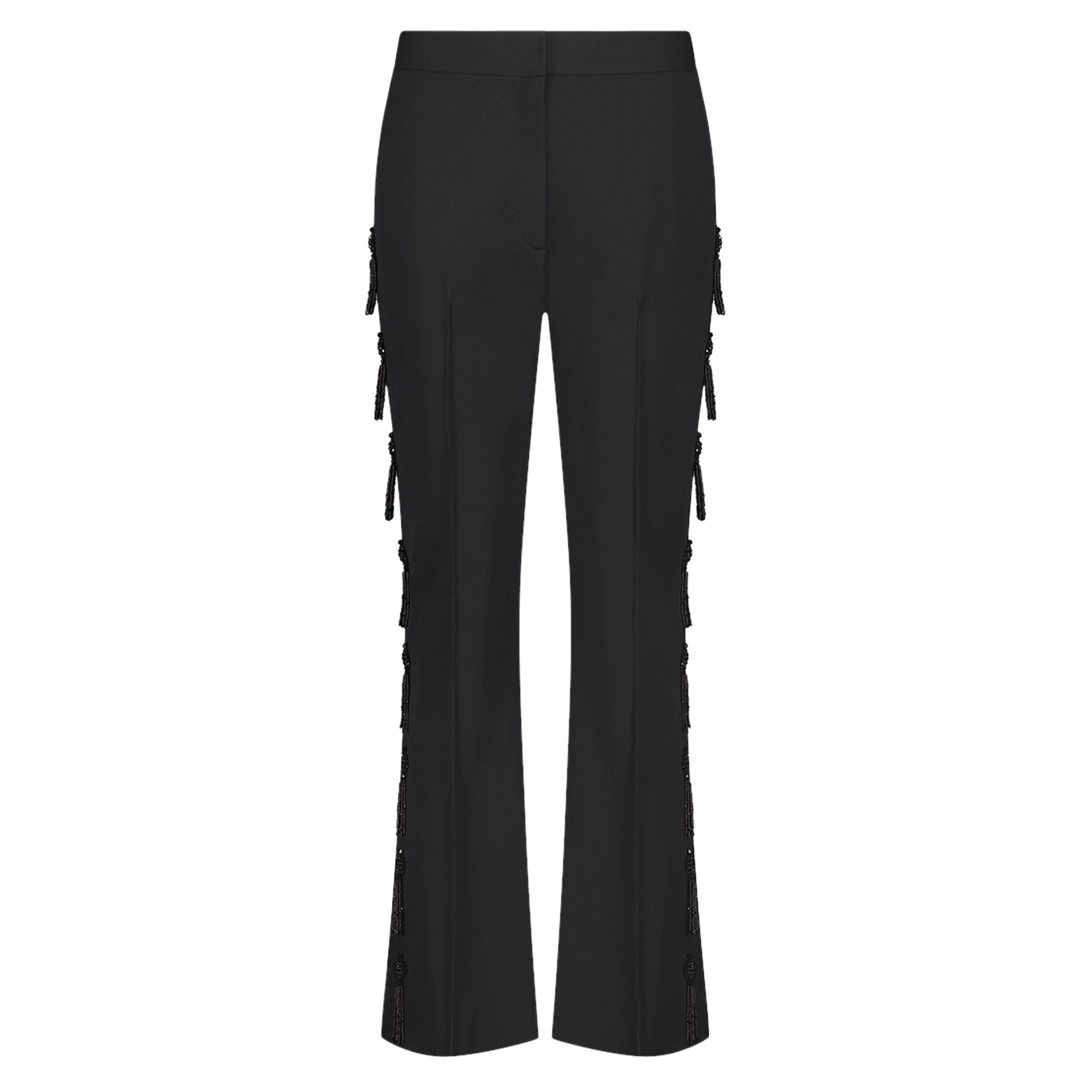 Stretch Cotton Pants With Tassels