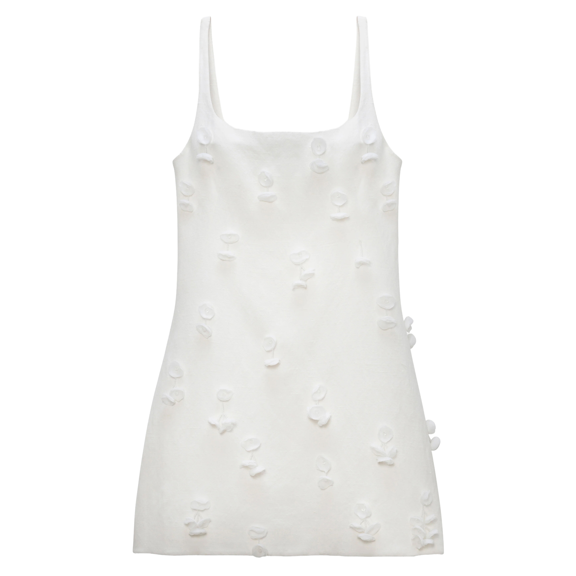 Cailinn Sleeveless Floral Applique Mini Dress