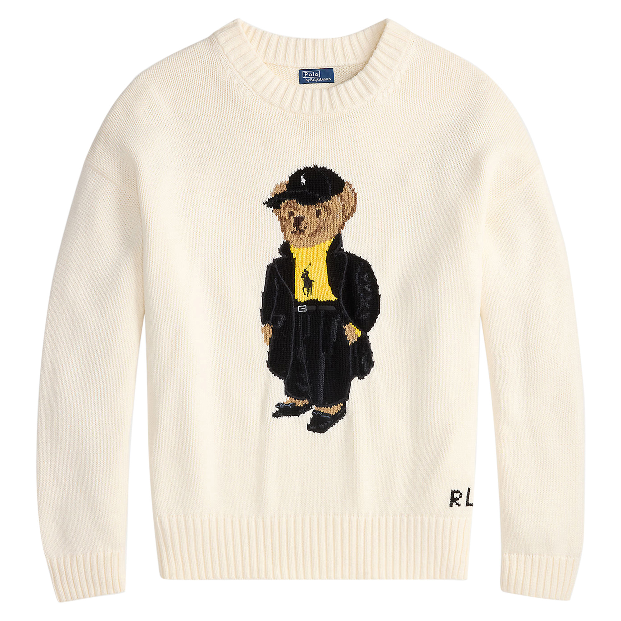 Polo Bear Long Sleeve Cotton Crewneck Pullover Sweater