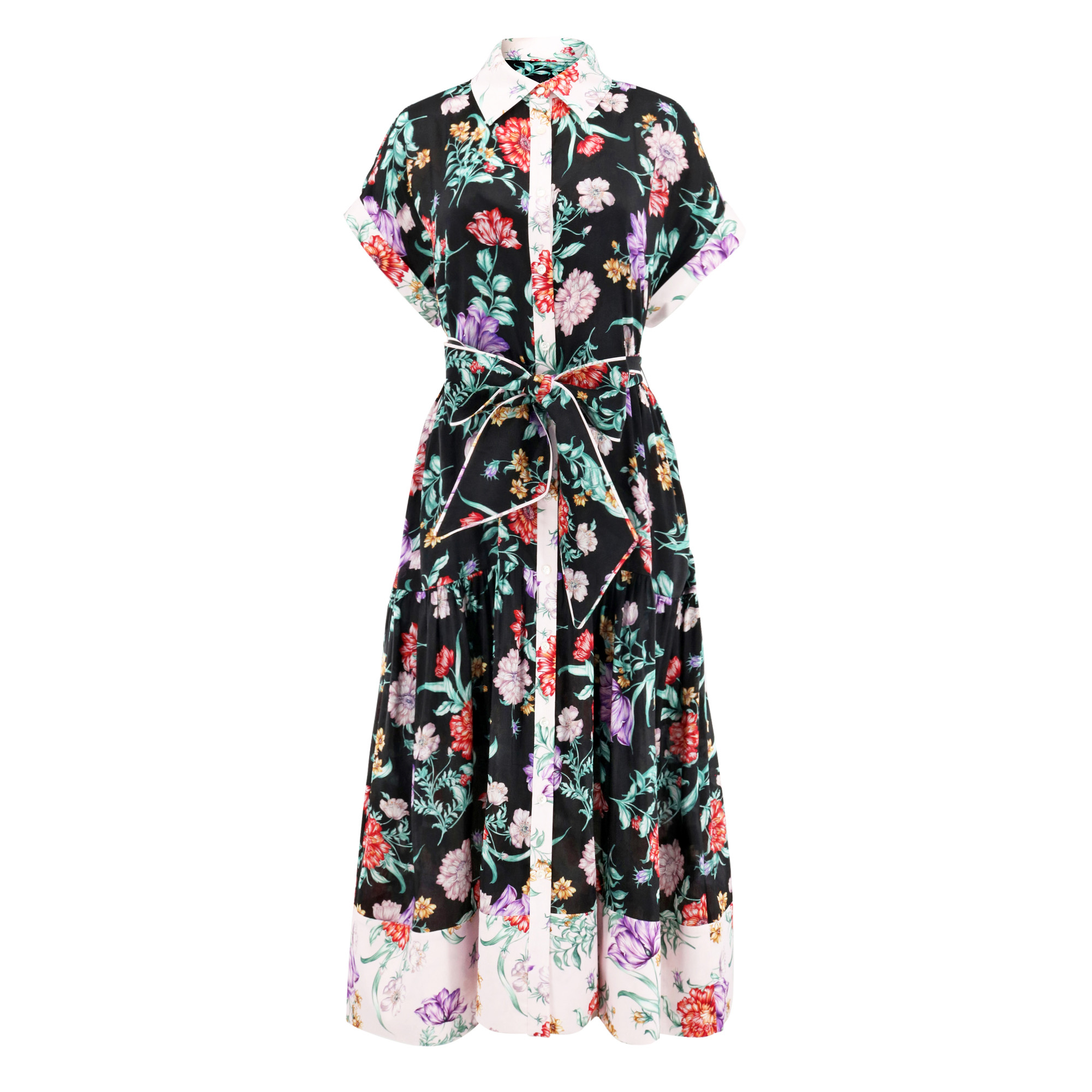 Robbin Short Sleeve Midi Length Shirt Dress