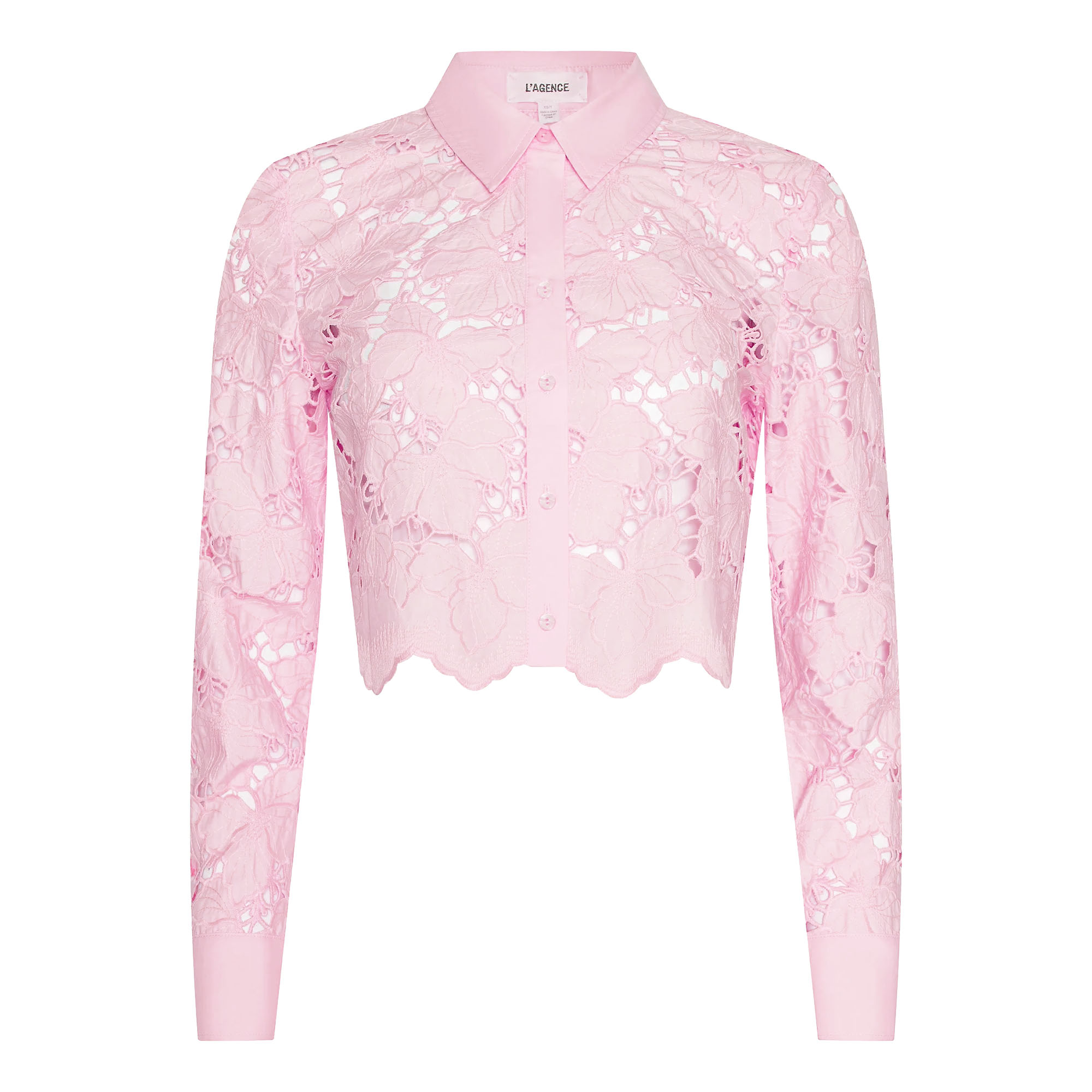 Seychelle Long Sleeve Cropped Button Down Top
