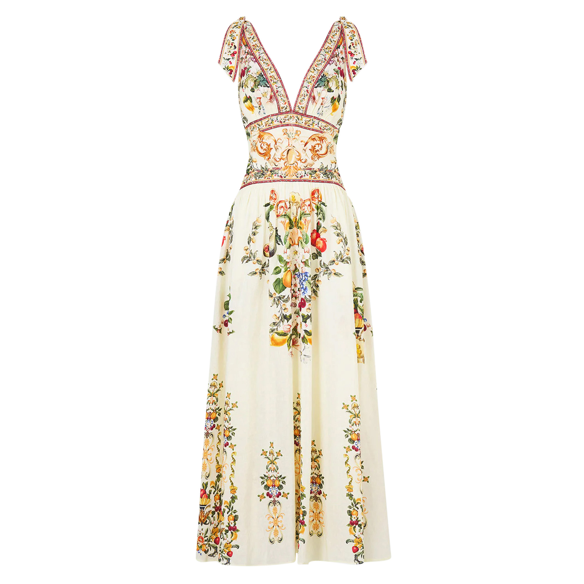 Tie Shoulder Maxi Dress