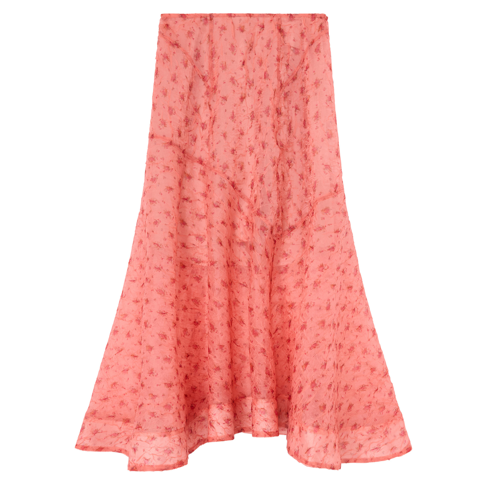 Shibori Organza Fluid Maxi Skirt
