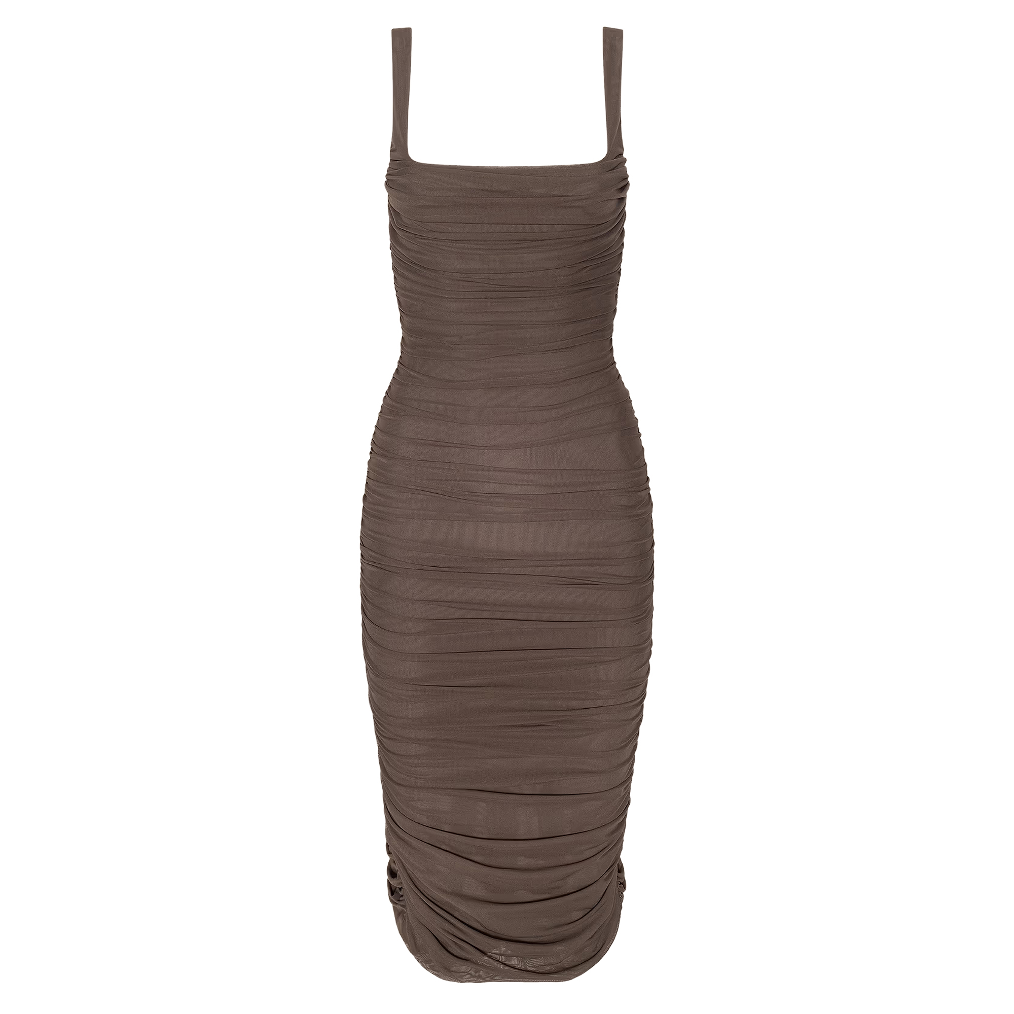 Anya Sleeveless Shirred Midi Dress