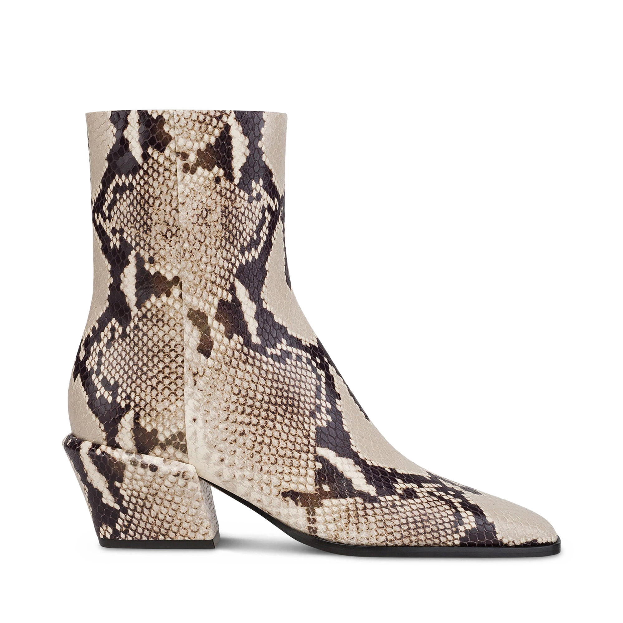 Bettina 50mm Python-Print Leather Ankle Boot