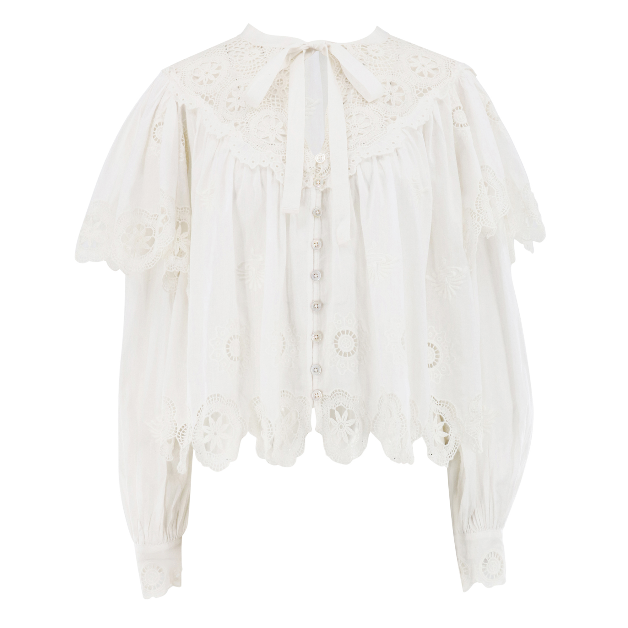 Sofia Embroidey Long Sleeve Top