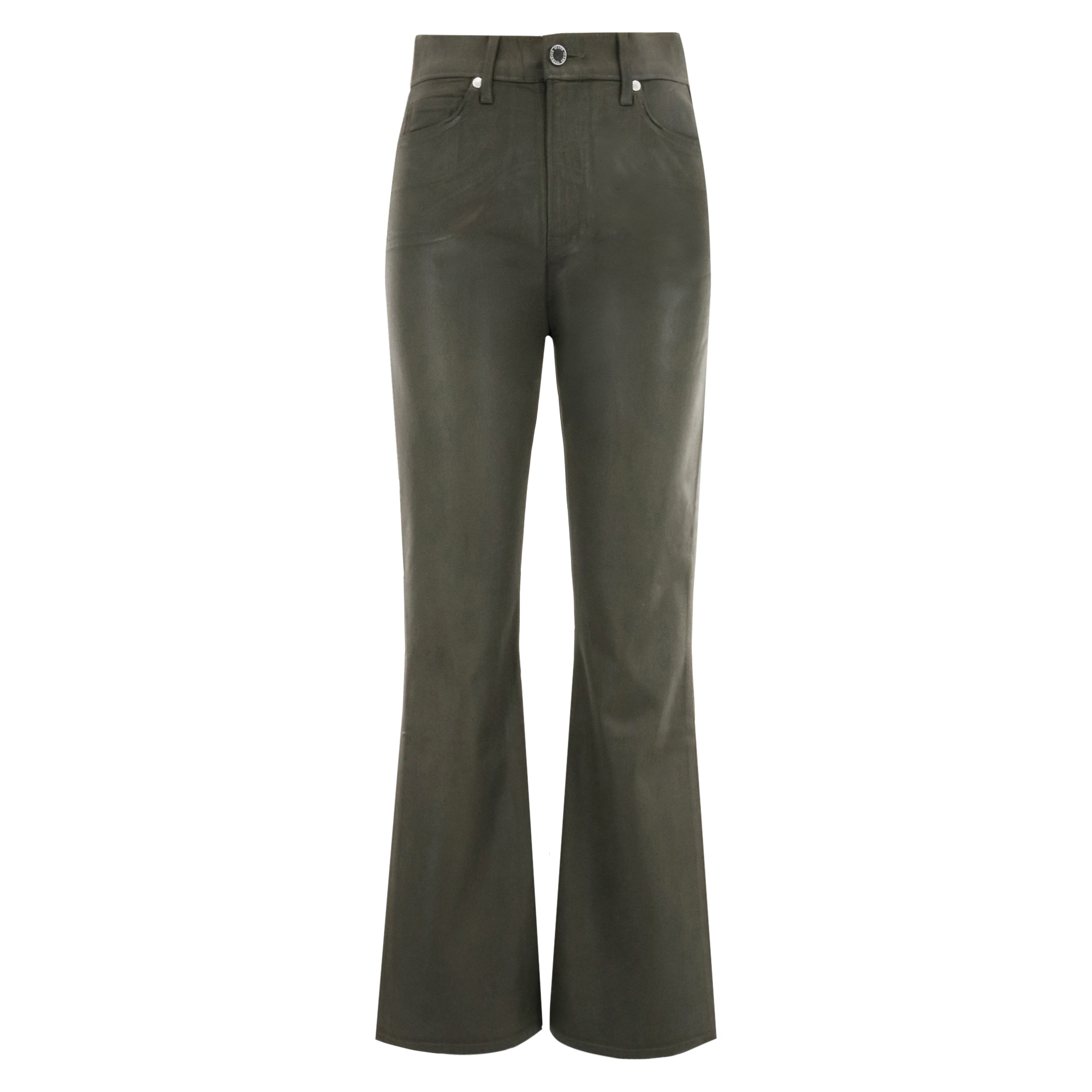 Carson Coated High Rise Ankle Flare Jeans