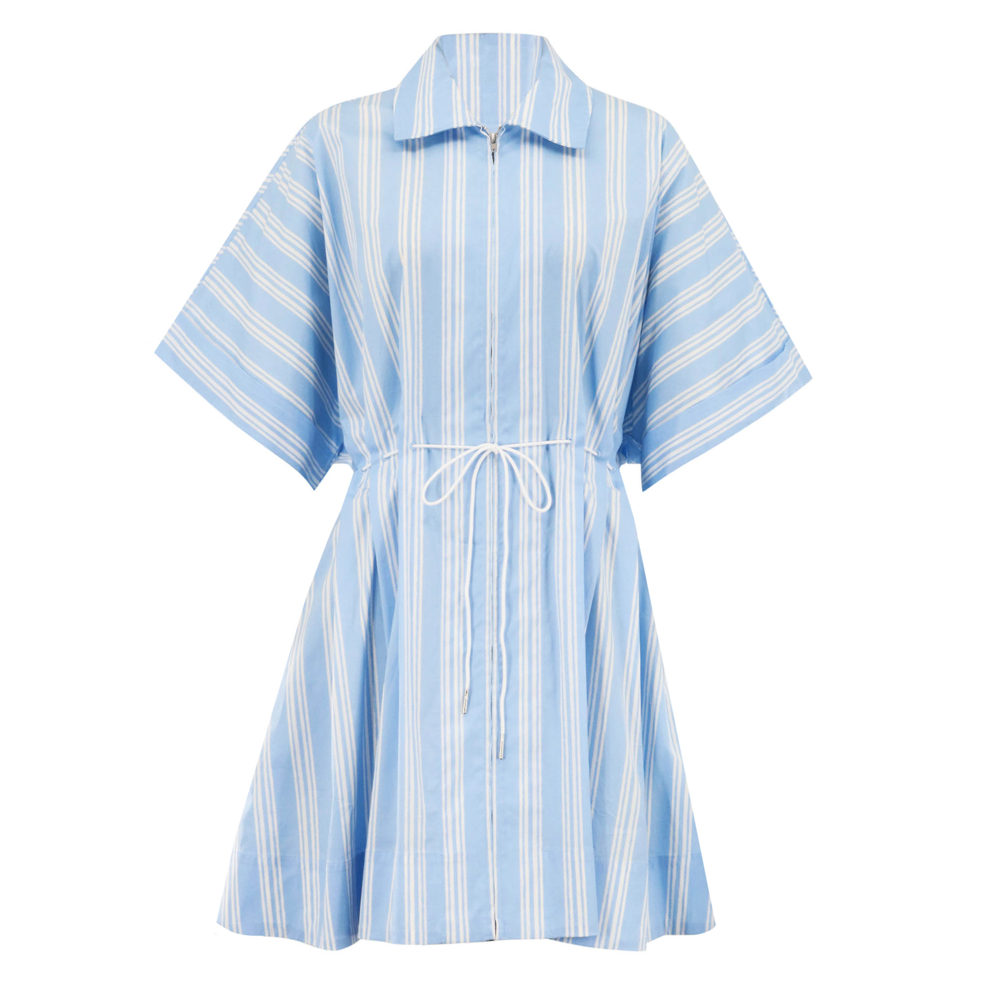 Cori Short Sleeve Striped Cotton Mini Dress
