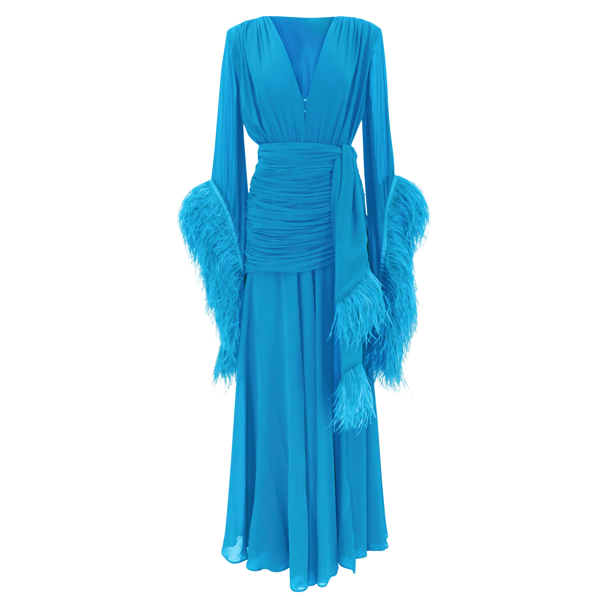 Geisha Long Sleeve Maxi Dress