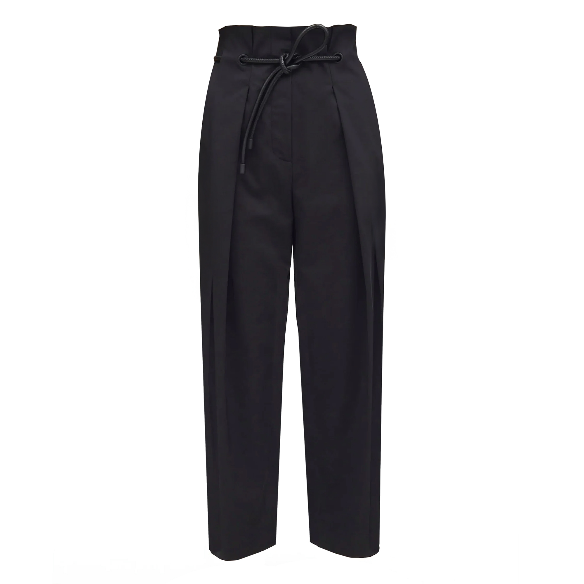 Origami Cropped Pleated Paper-Bag Pant