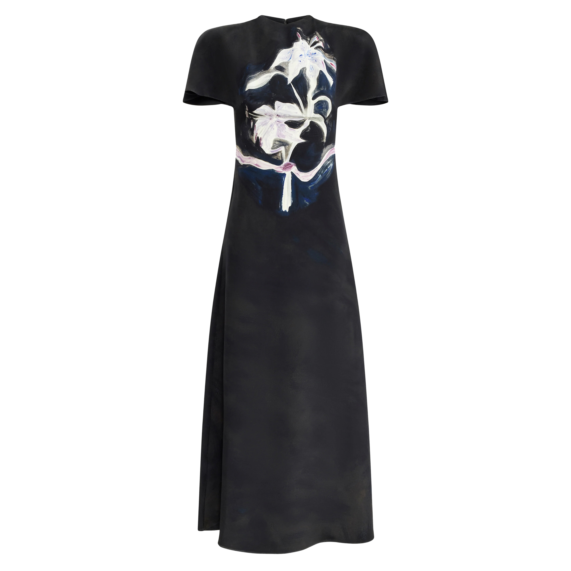 Daisy Short Sleeve Silk Midi Dress