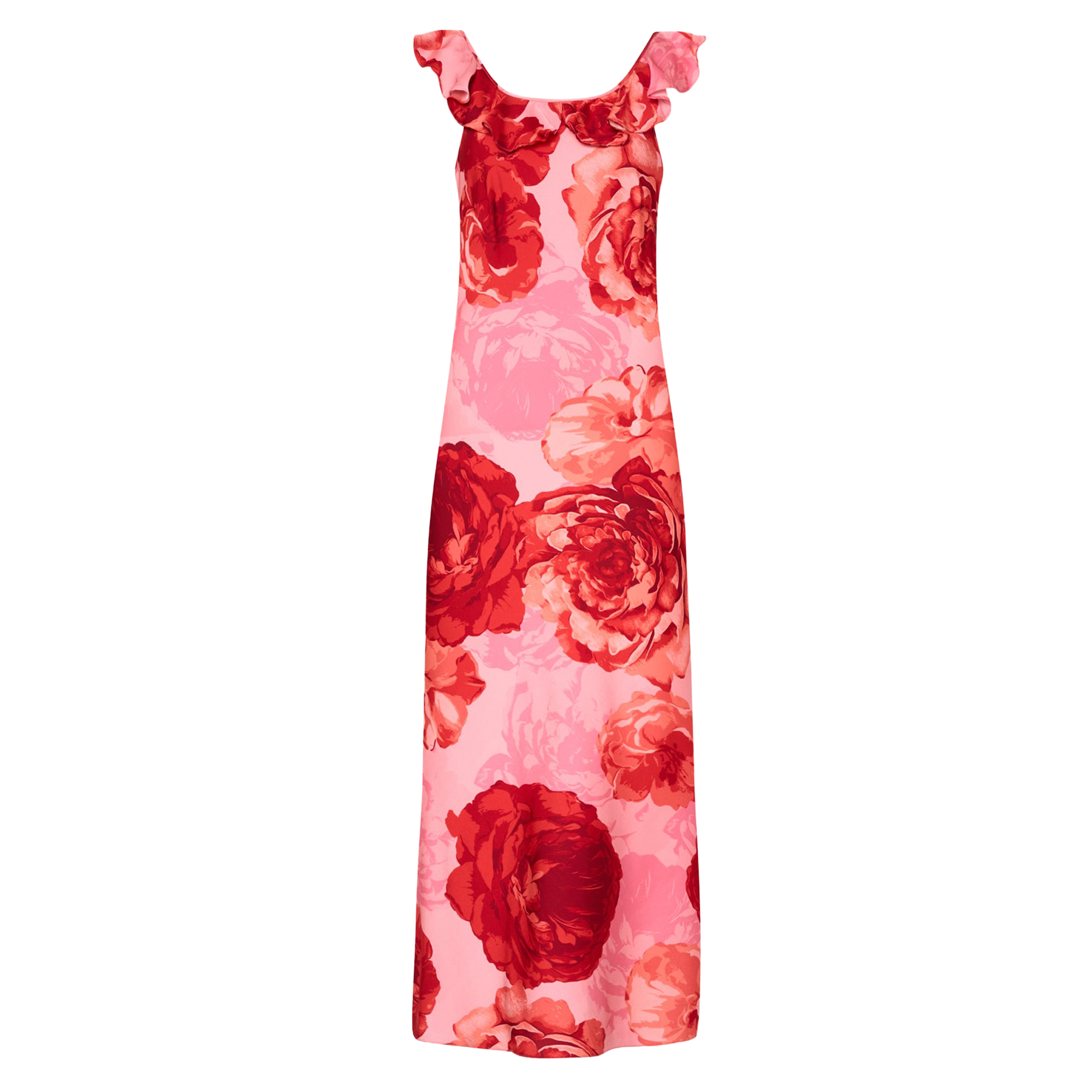 Scarlett Printed Ruffle Neck Dress