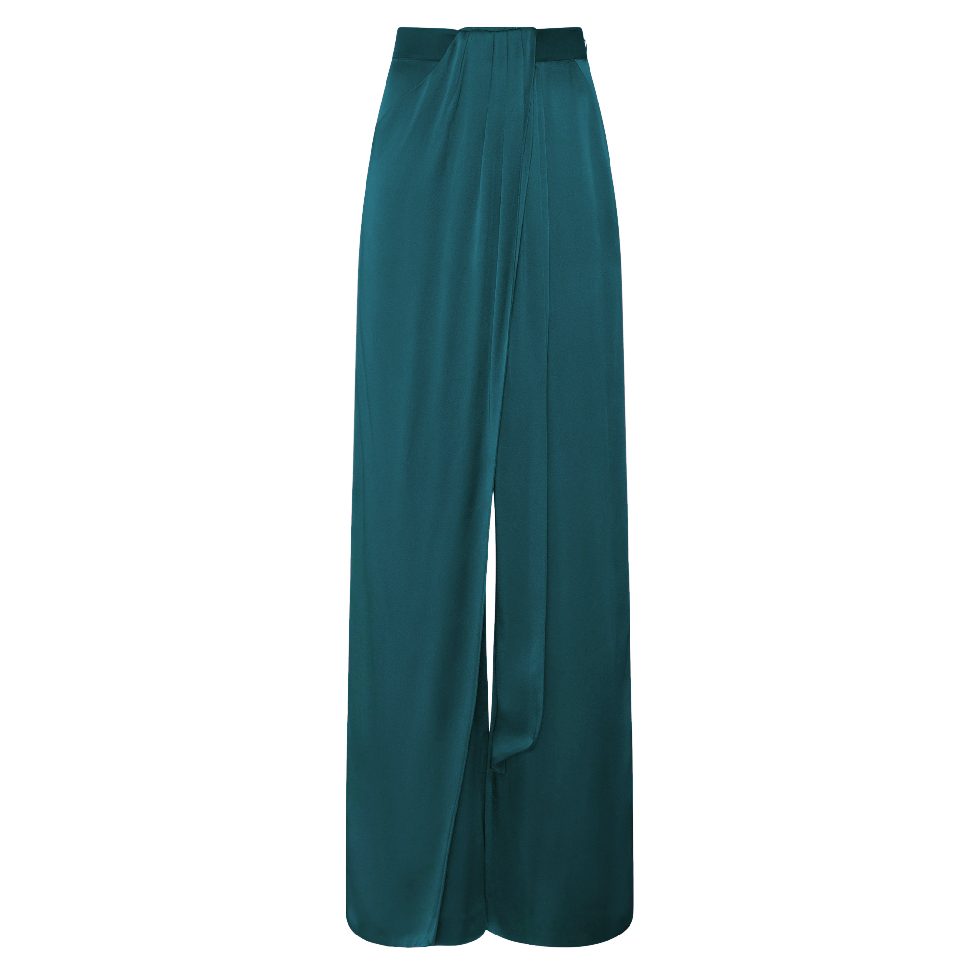 Satin Draped Relaxed Pant