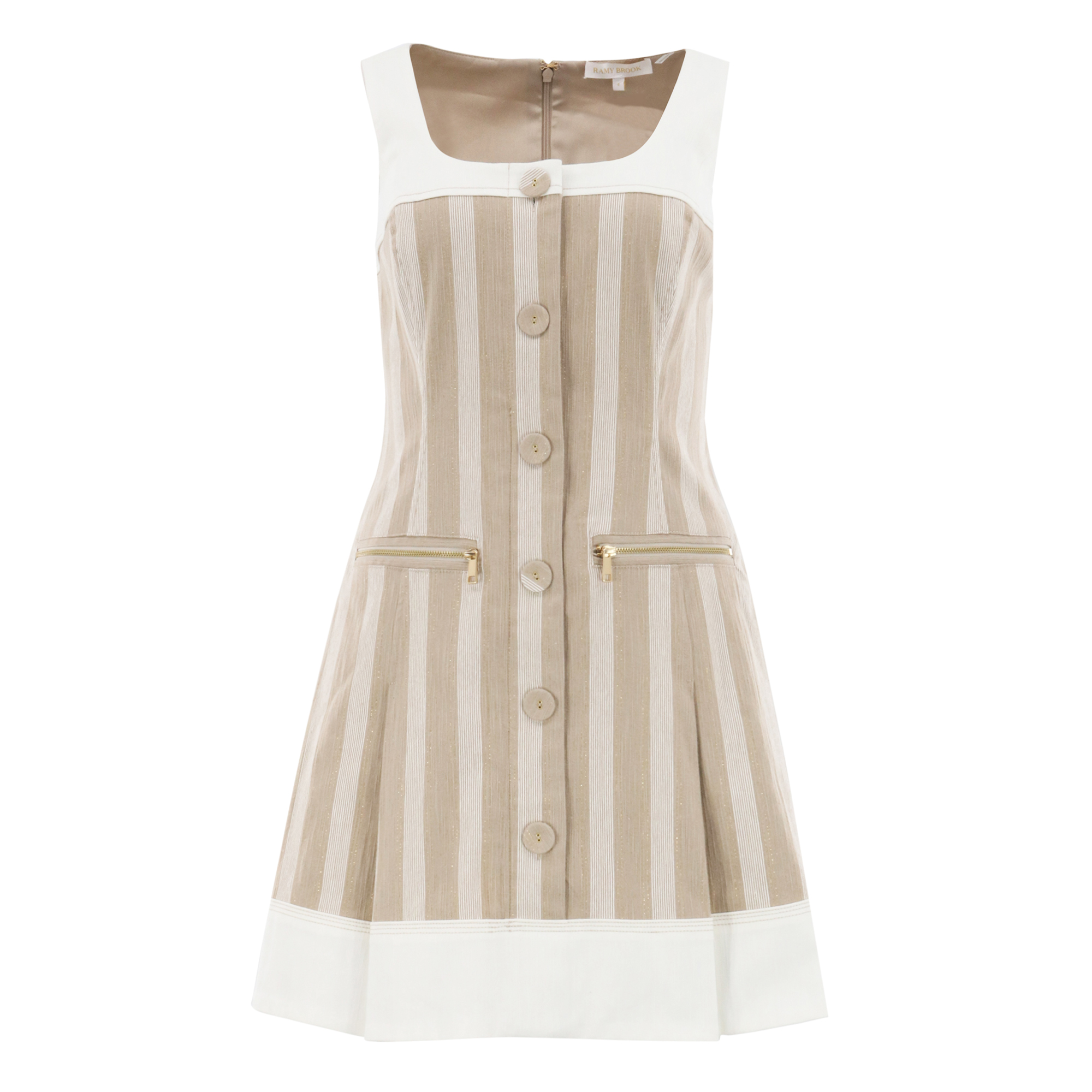 Francesca Striped Button-Front Mini Dress