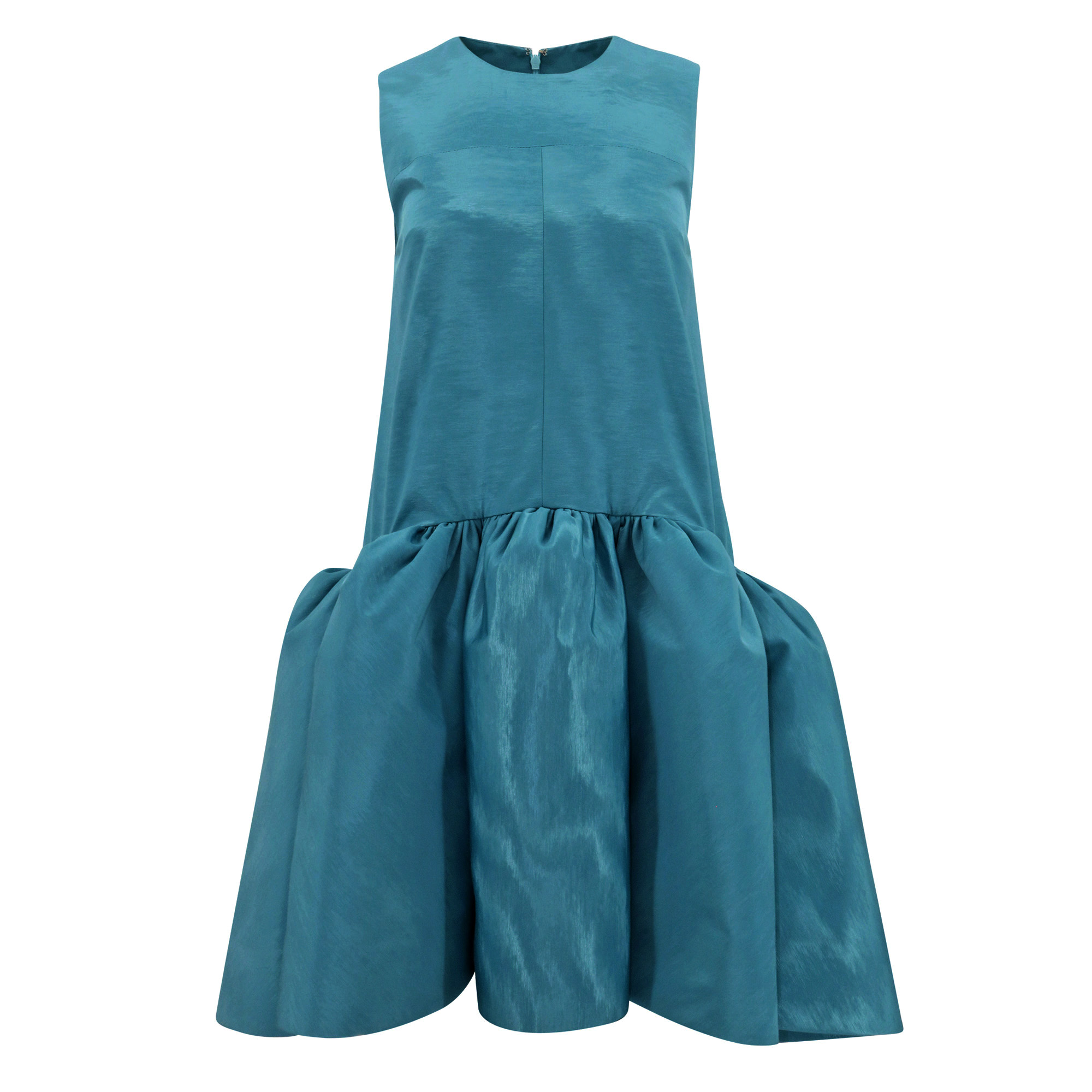 Drop-Waist Moire Babydoll Dress