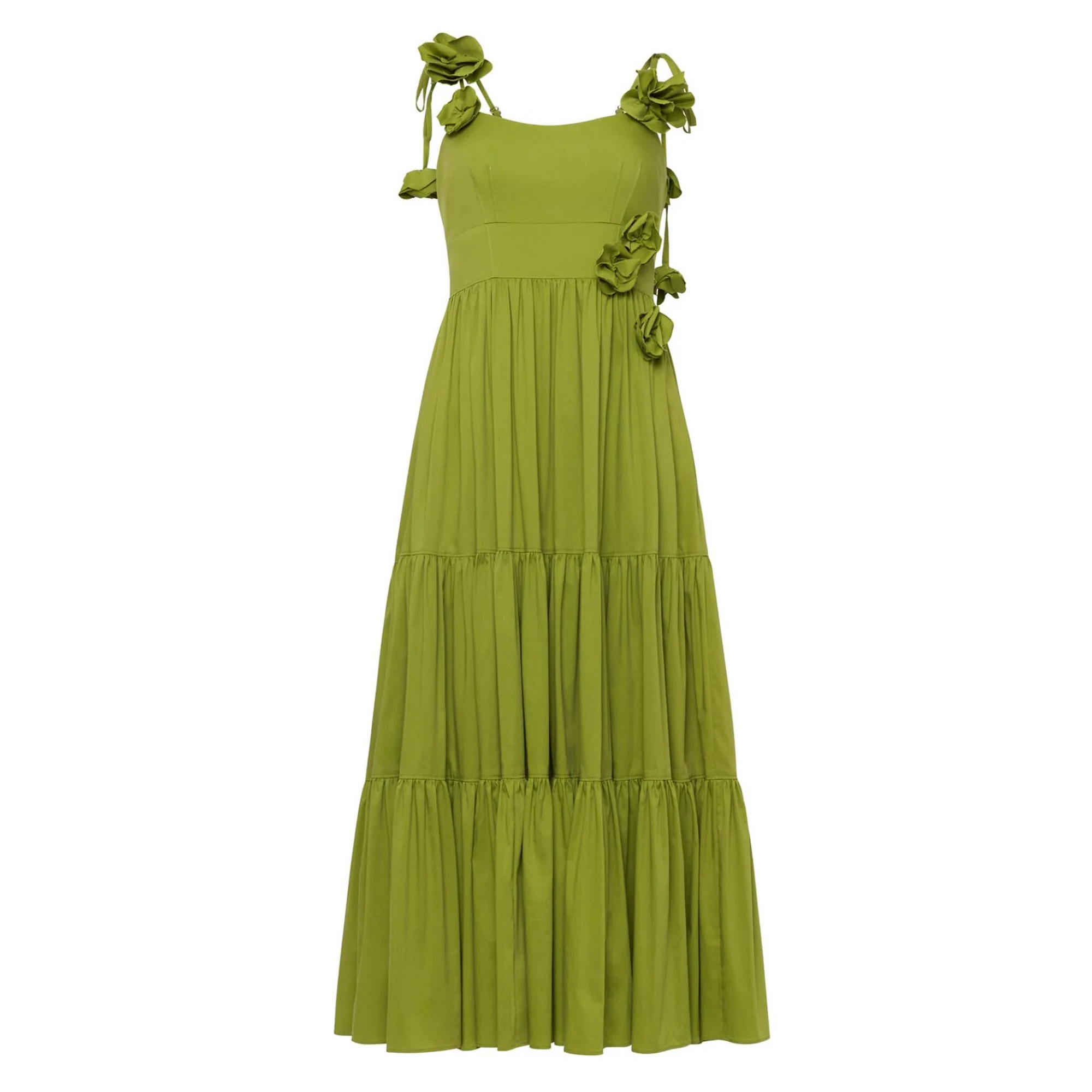 Kael Sleeveless Floral Vine Midi Dress