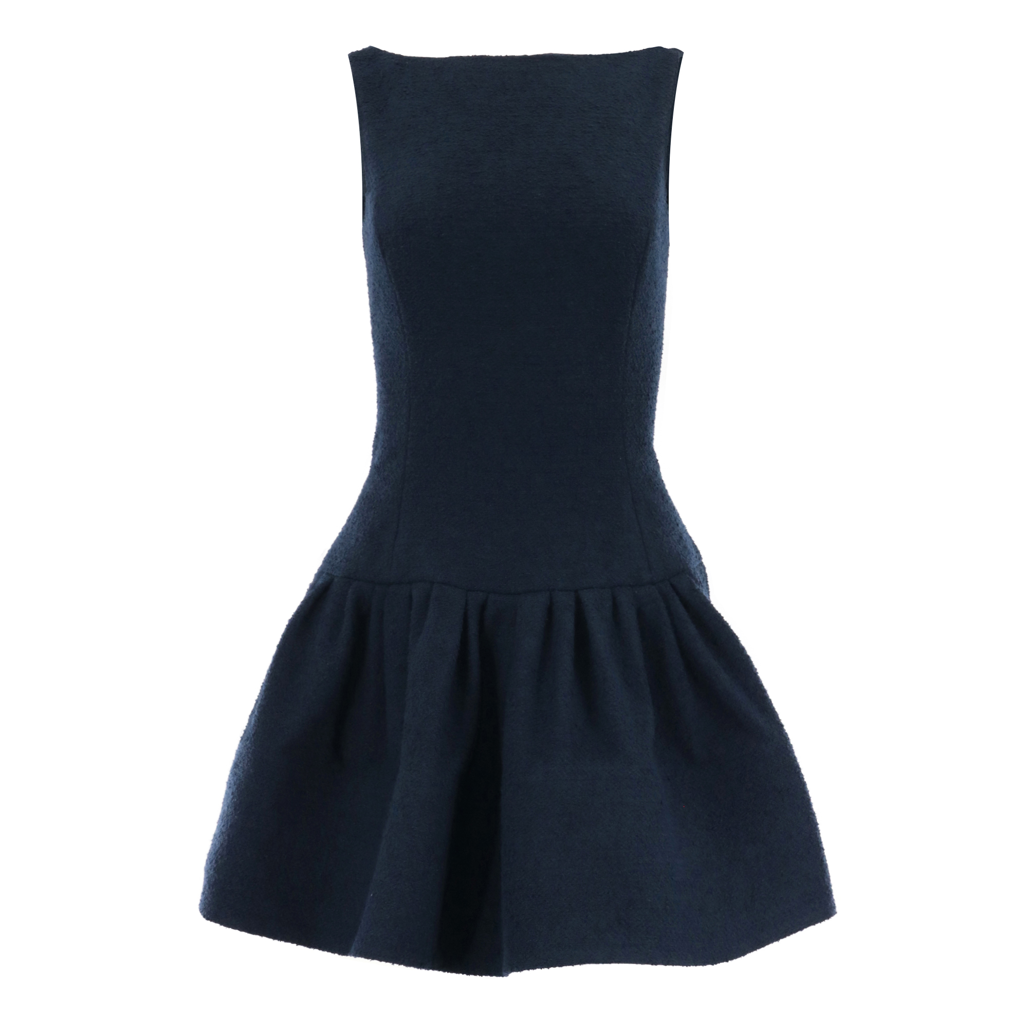 Bubble Hem Tweed Mini Dress