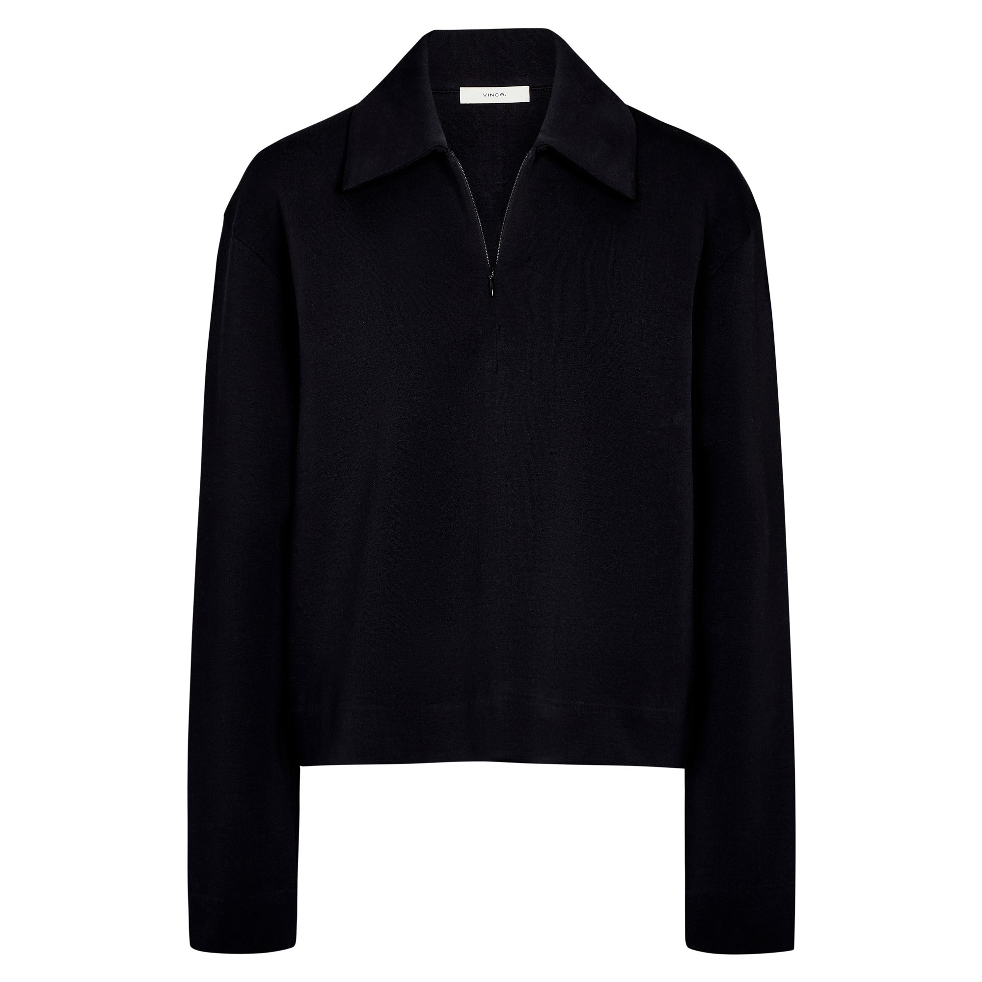 Long Sleeve Collared Half Zip Pullover Top
