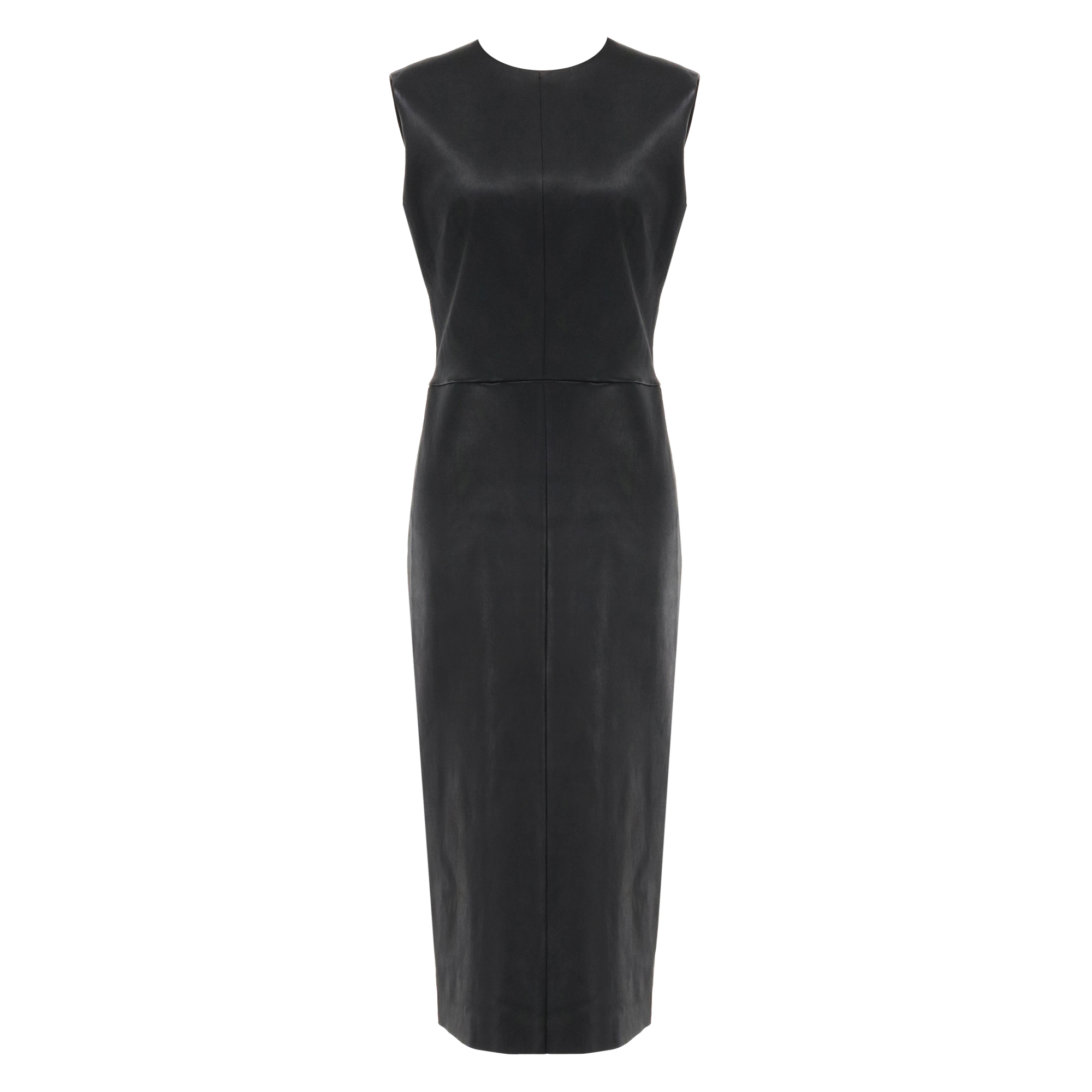 Sleeveless Leather Midi Dress