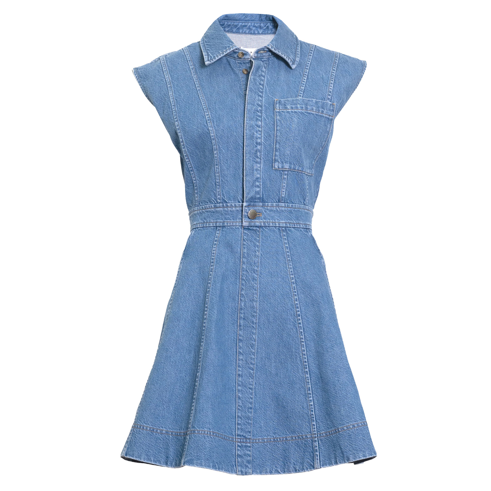 Hailey Collared Denim Mini Dress