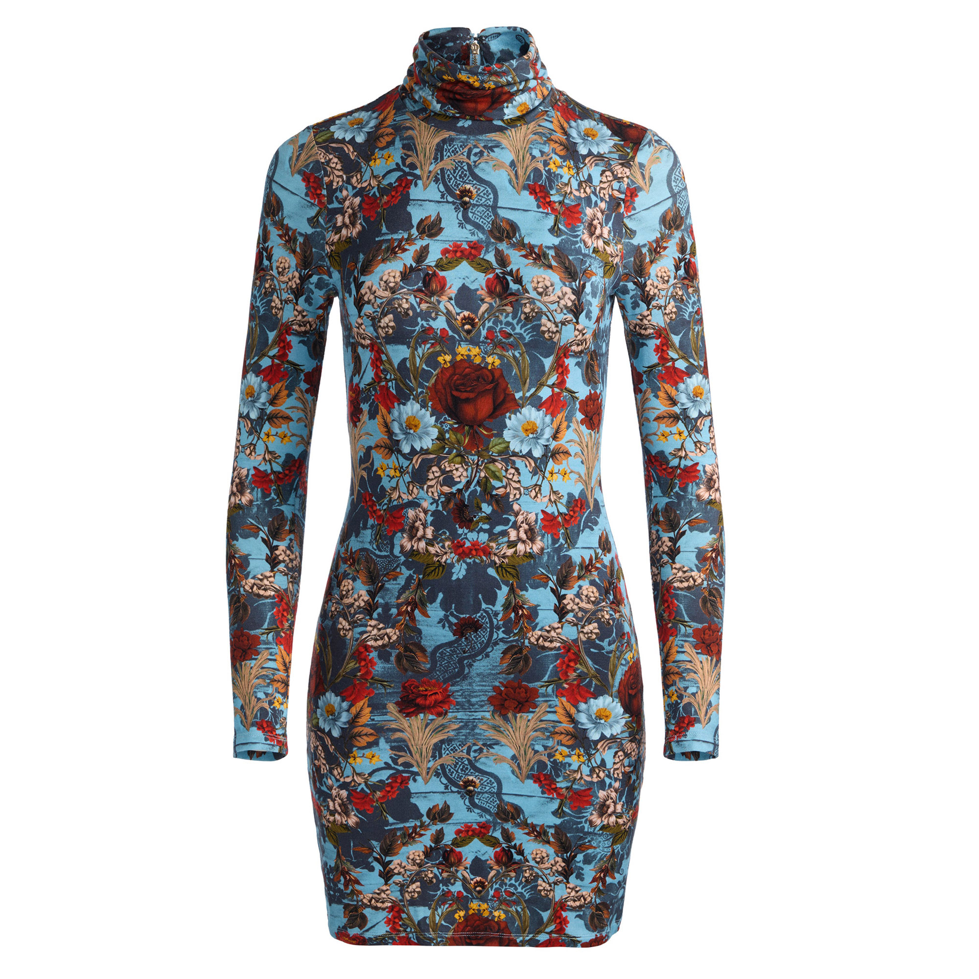 Delora Folded Turtleneck Mini Dress