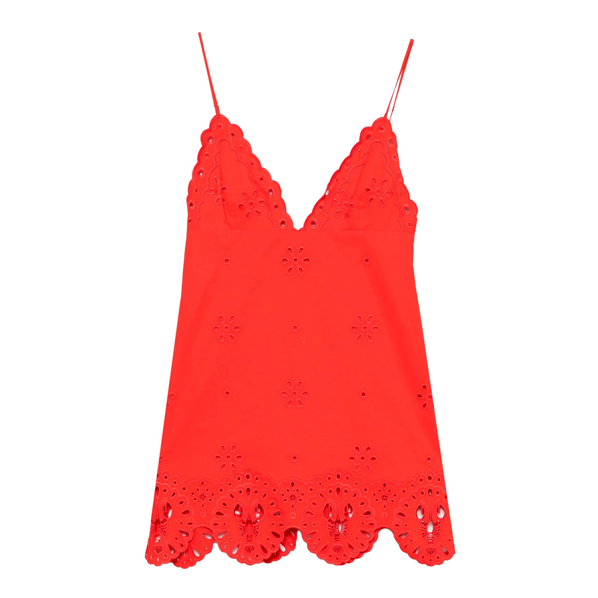Nebullah Sleeveless Embroidered Poplin Mini Dress