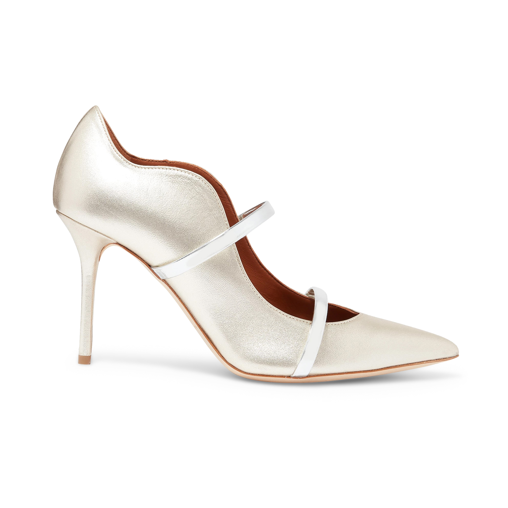 Maureen 85mm Metallic Leather Pump