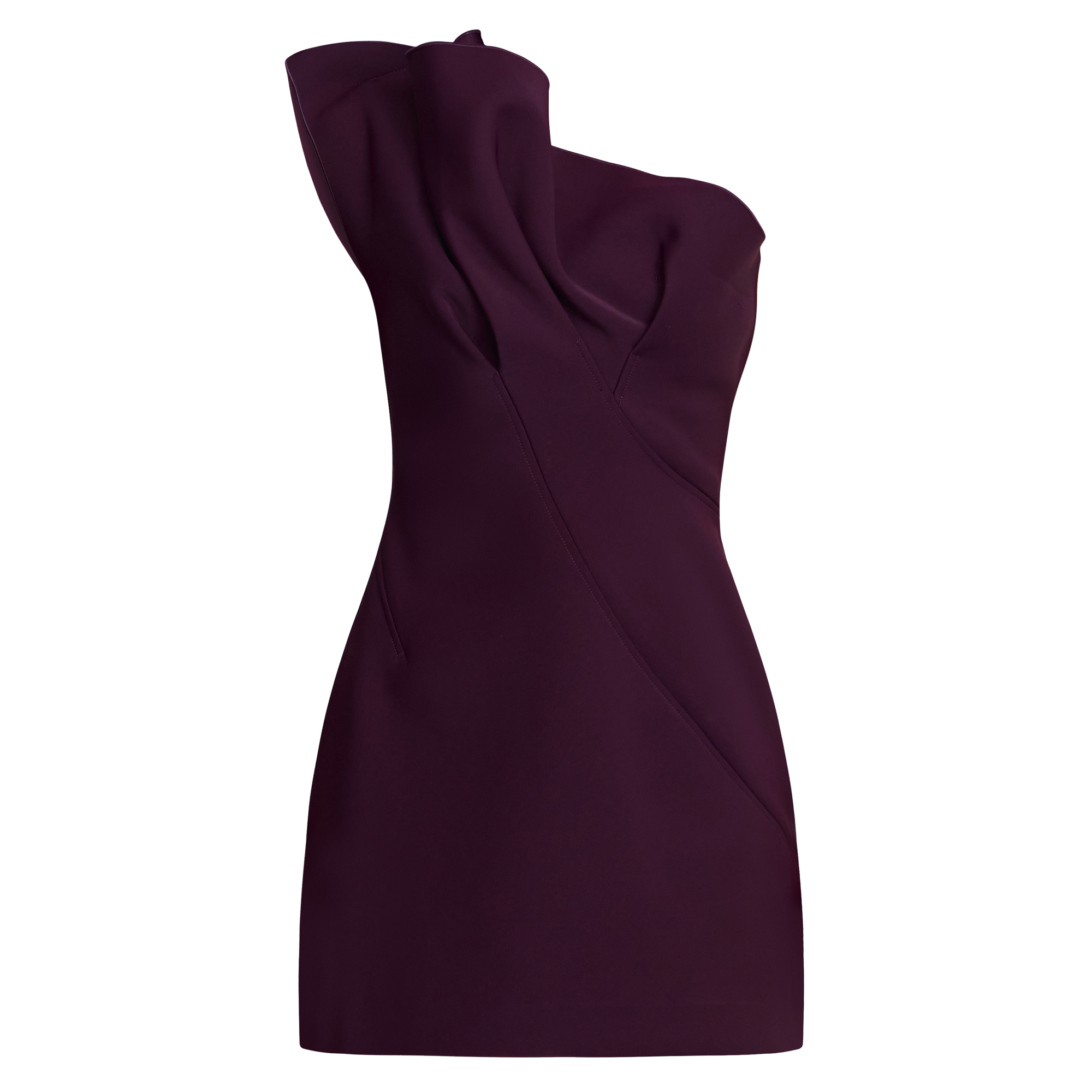 Lugano Sculptural One-Shoulder Mini Dress