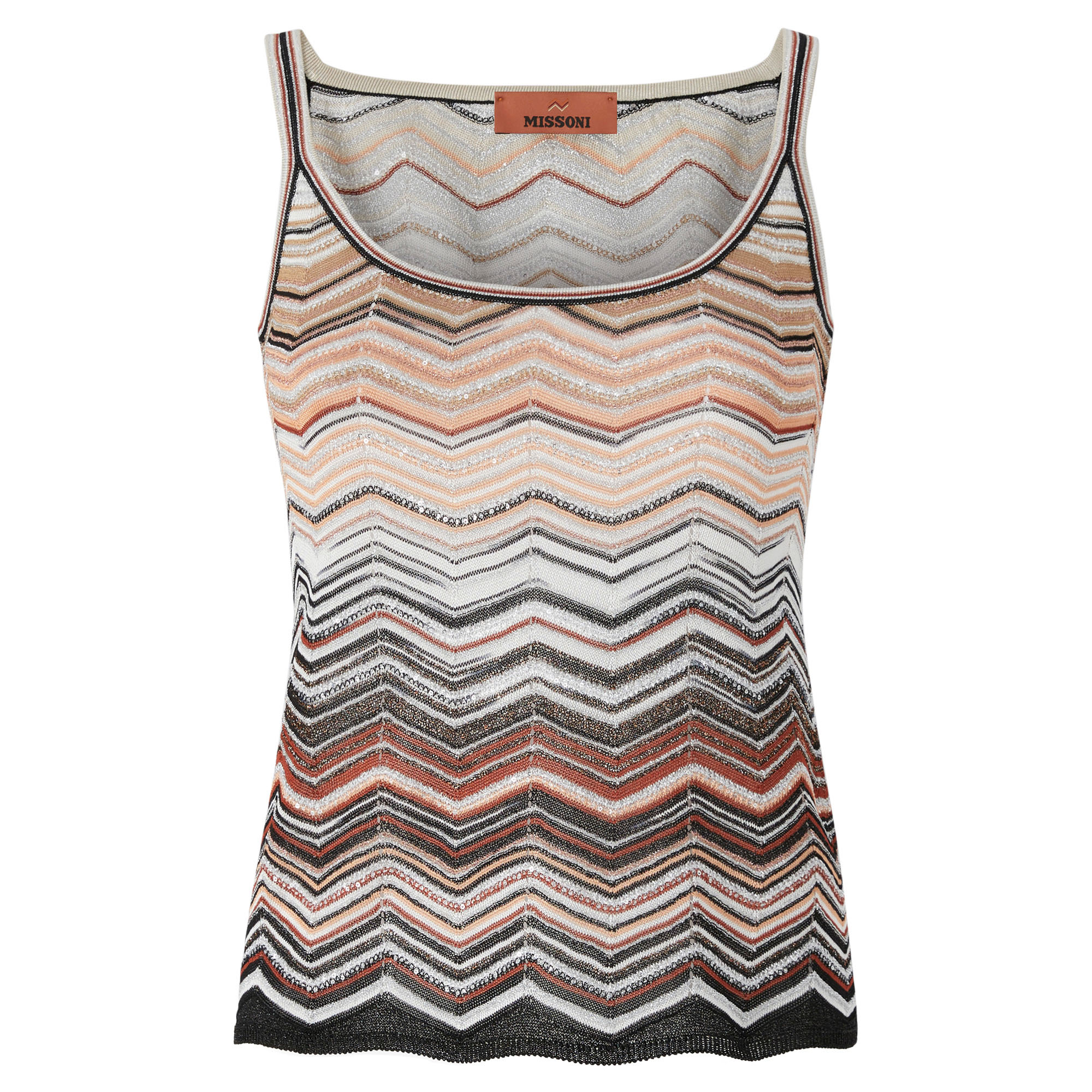 Tank Top With Metallic Fibers