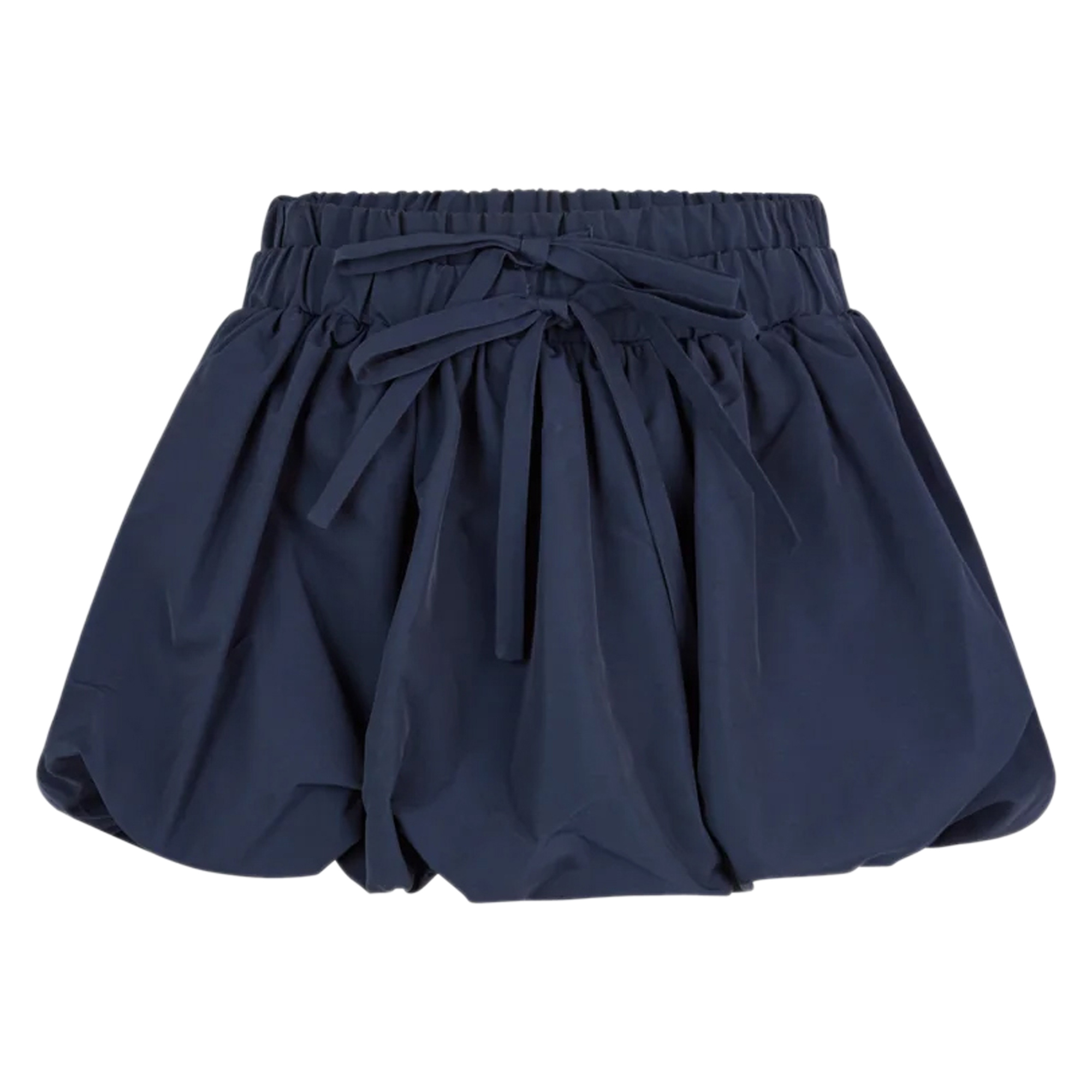 Fold-Up Ruched Bubble Mini Skirt
