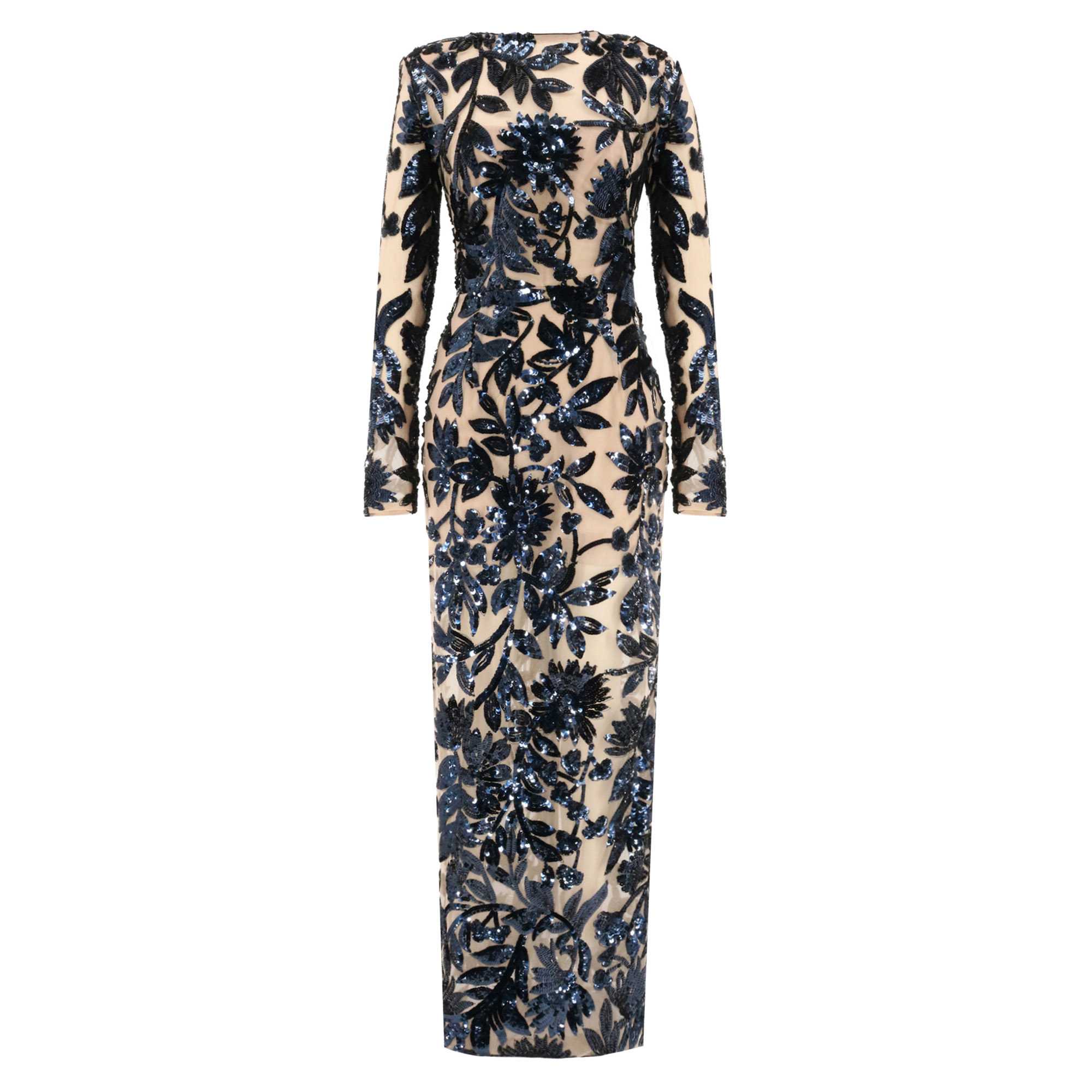 Long Sleeve Sequin Maxi Dress
