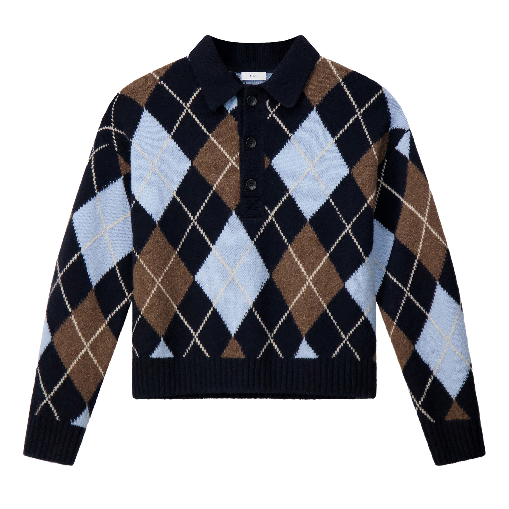 Lennon Argyle Polo Sweater