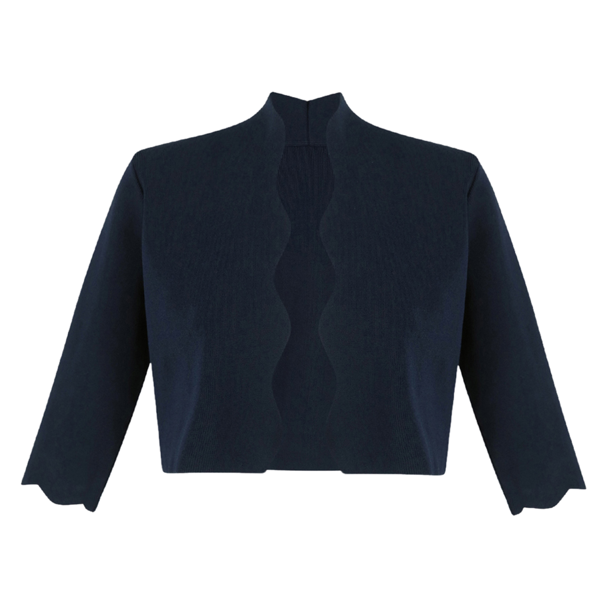 Scallop Trim Knit Bolero
