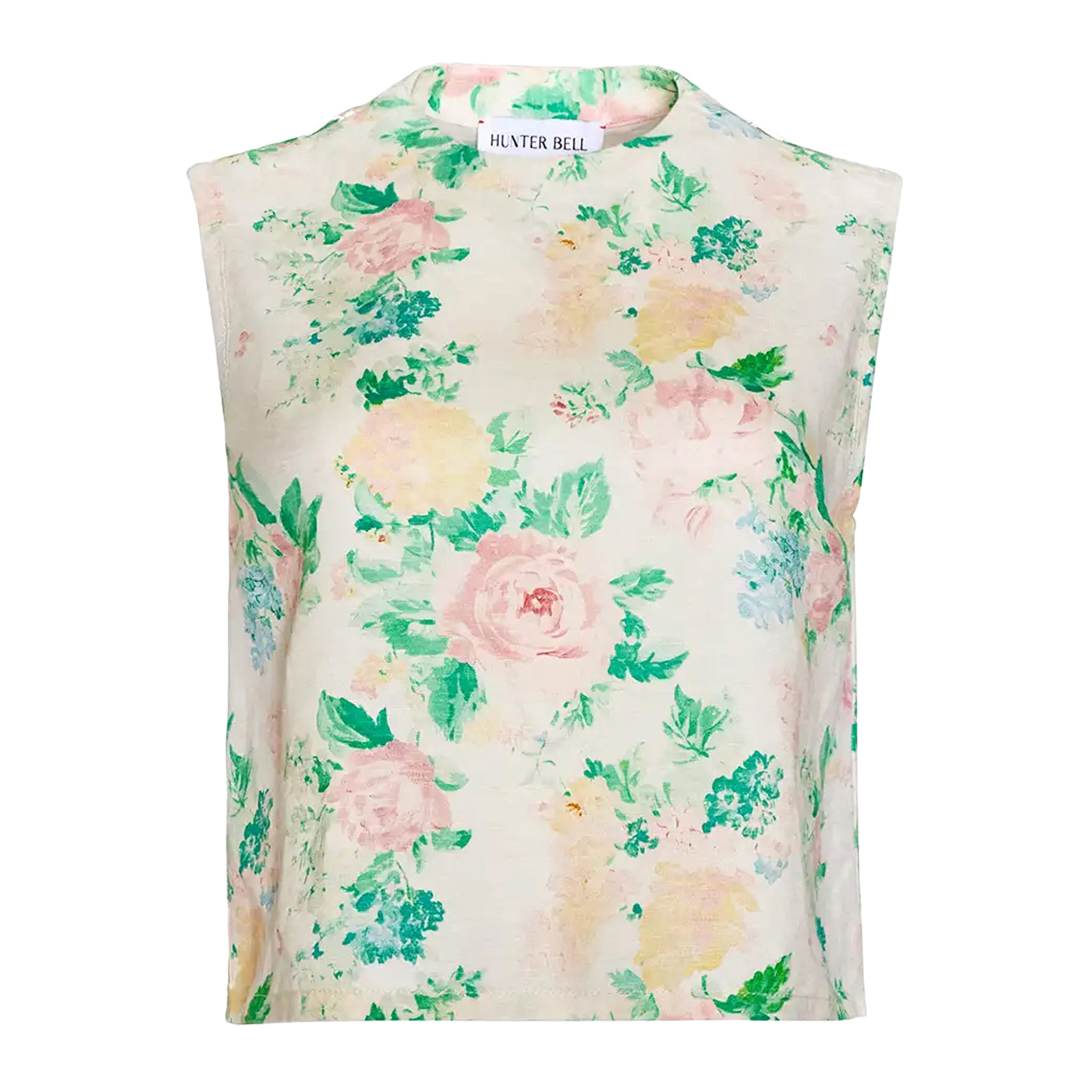 Manning Sleeveless Floral Crop Top