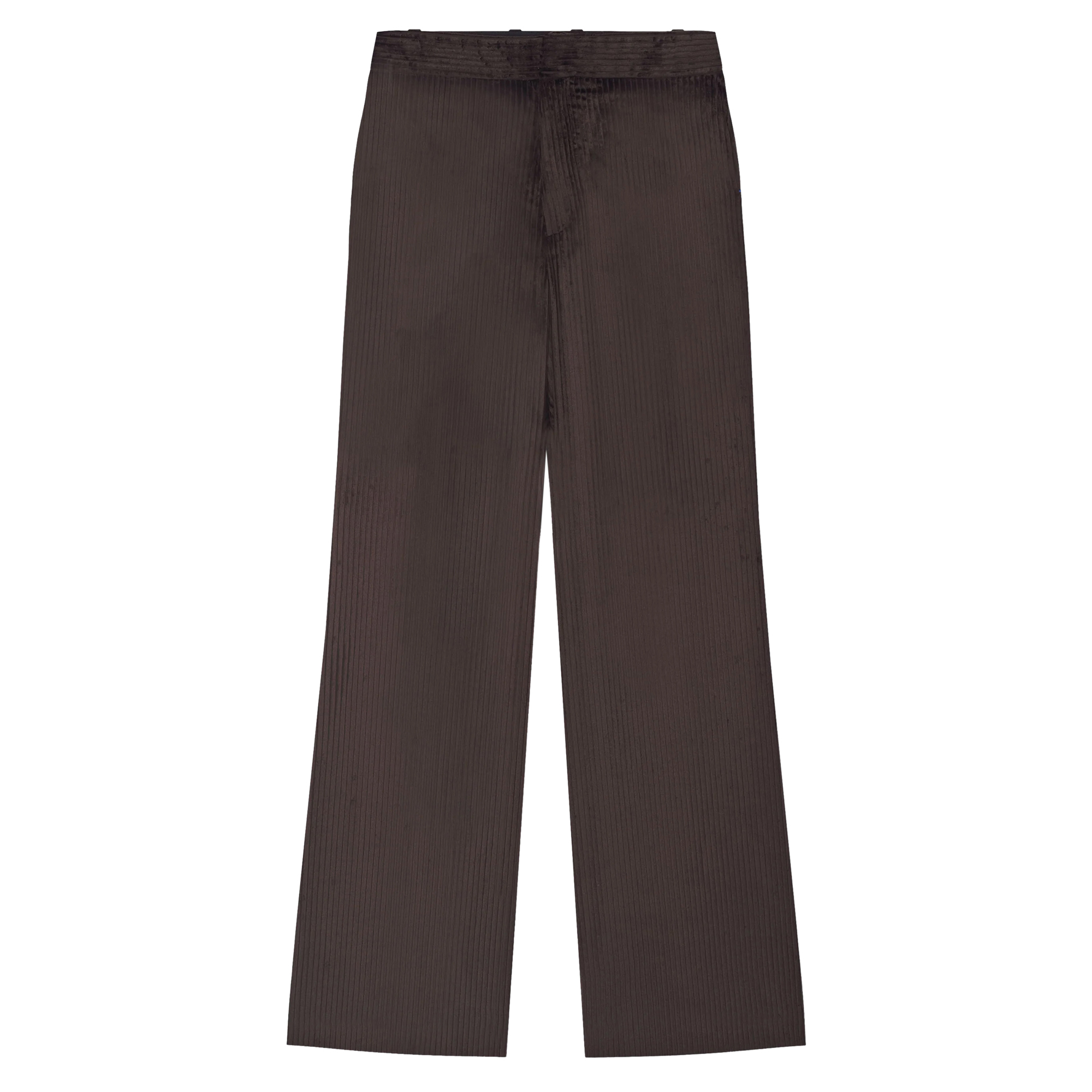 Maroon Wide-Leg Corduroy Pants