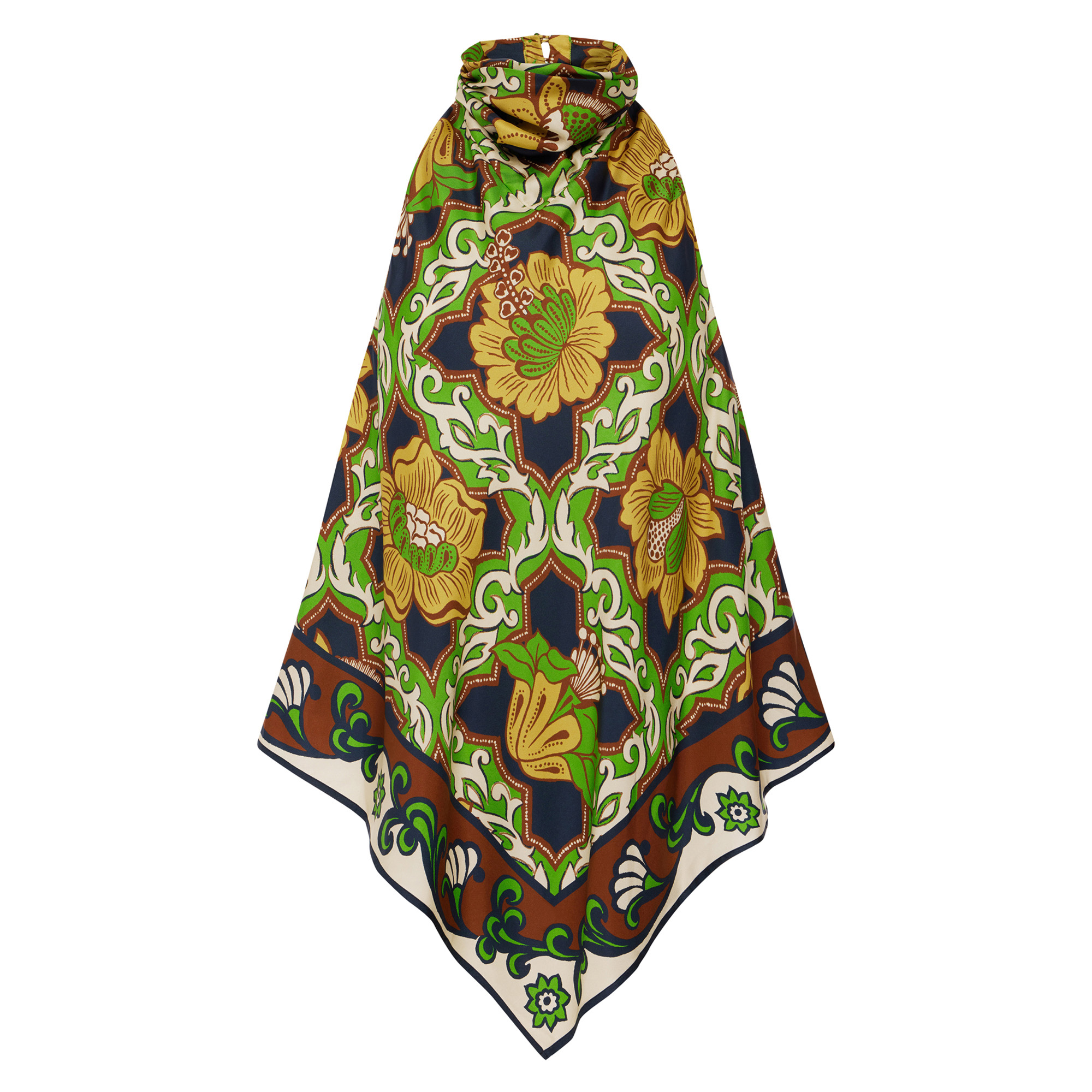 Liana Sleeveless Halterneck Silk Top