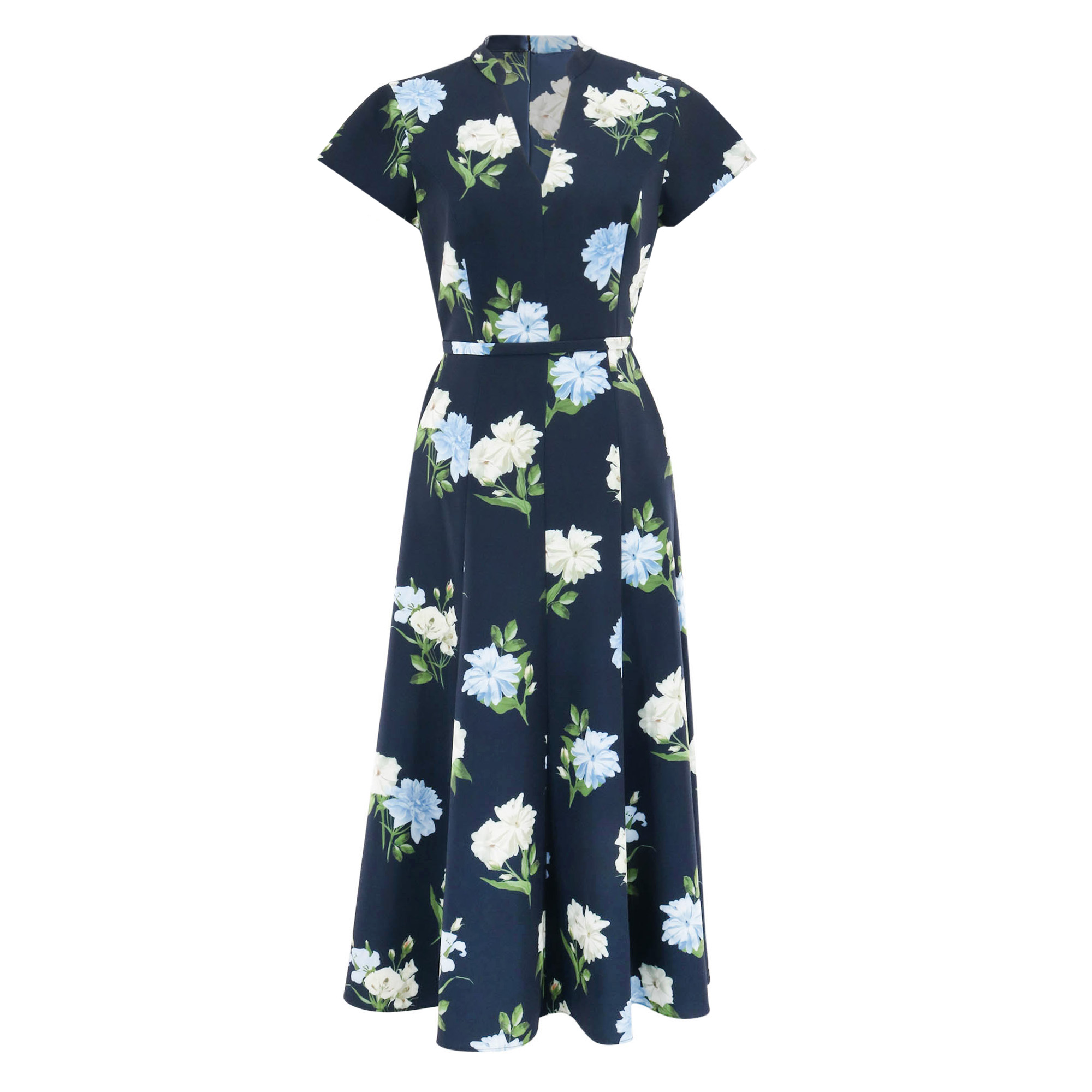 Jasmeen Short Sleeve Floral Midi Dress