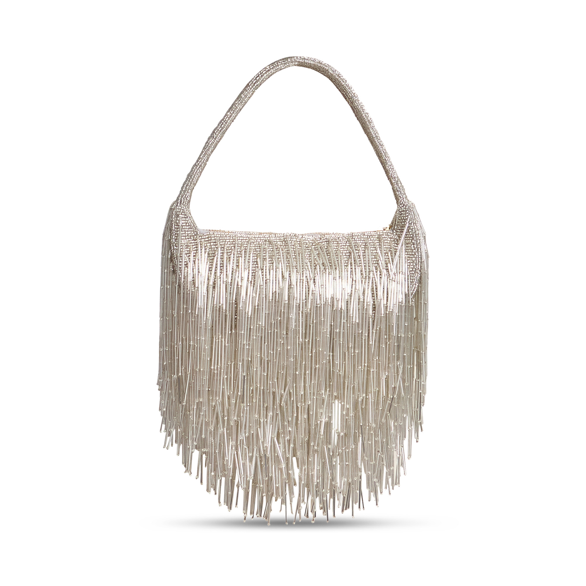 Drip Birch Beaded Shoulder Bag